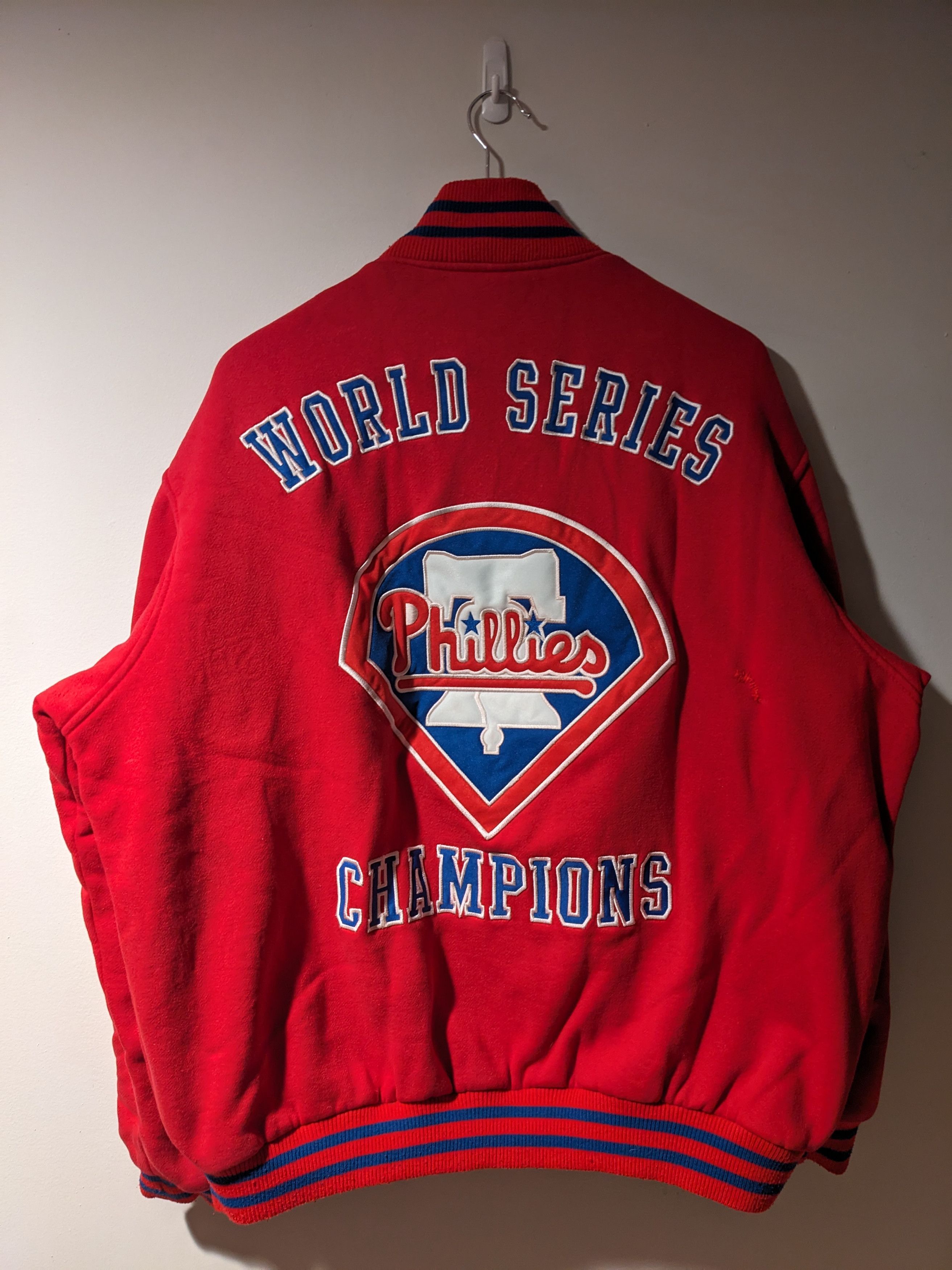MLB × Vintage Vintage 2008 Phillies MLB Baseball World Series Jacket Size US XL / EU 56 / 4 - 1 Thumbnail