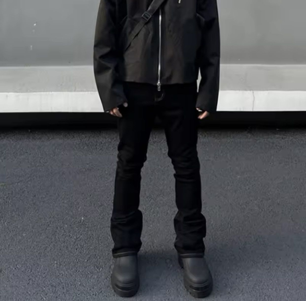 Japanese Brand × Jean Black micro flared slim fit jeans Size US 34 / EU 50 - 4 Thumbnail