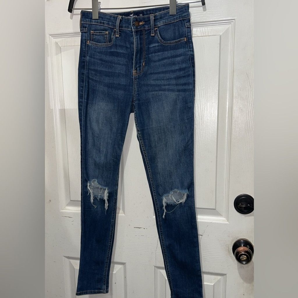 Hollister Hollister blue denim jeans w distressing #denim #distressed Size 25" / US 0 / IT 36 - 2 Thumbnail