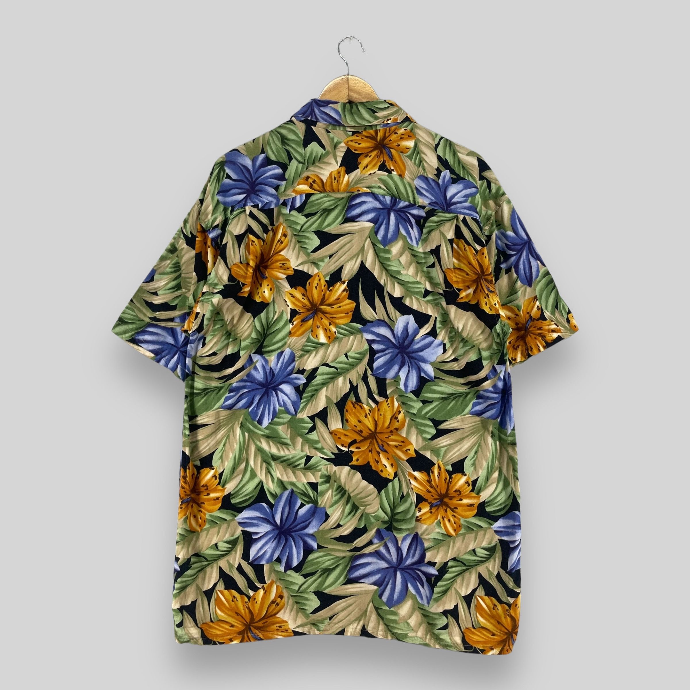 Vintage Vintage 90's FRANK Hawaii Floral Rayon Button Up Shirt Size US M / EU 48-50 / 2 - 6 Thumbnail