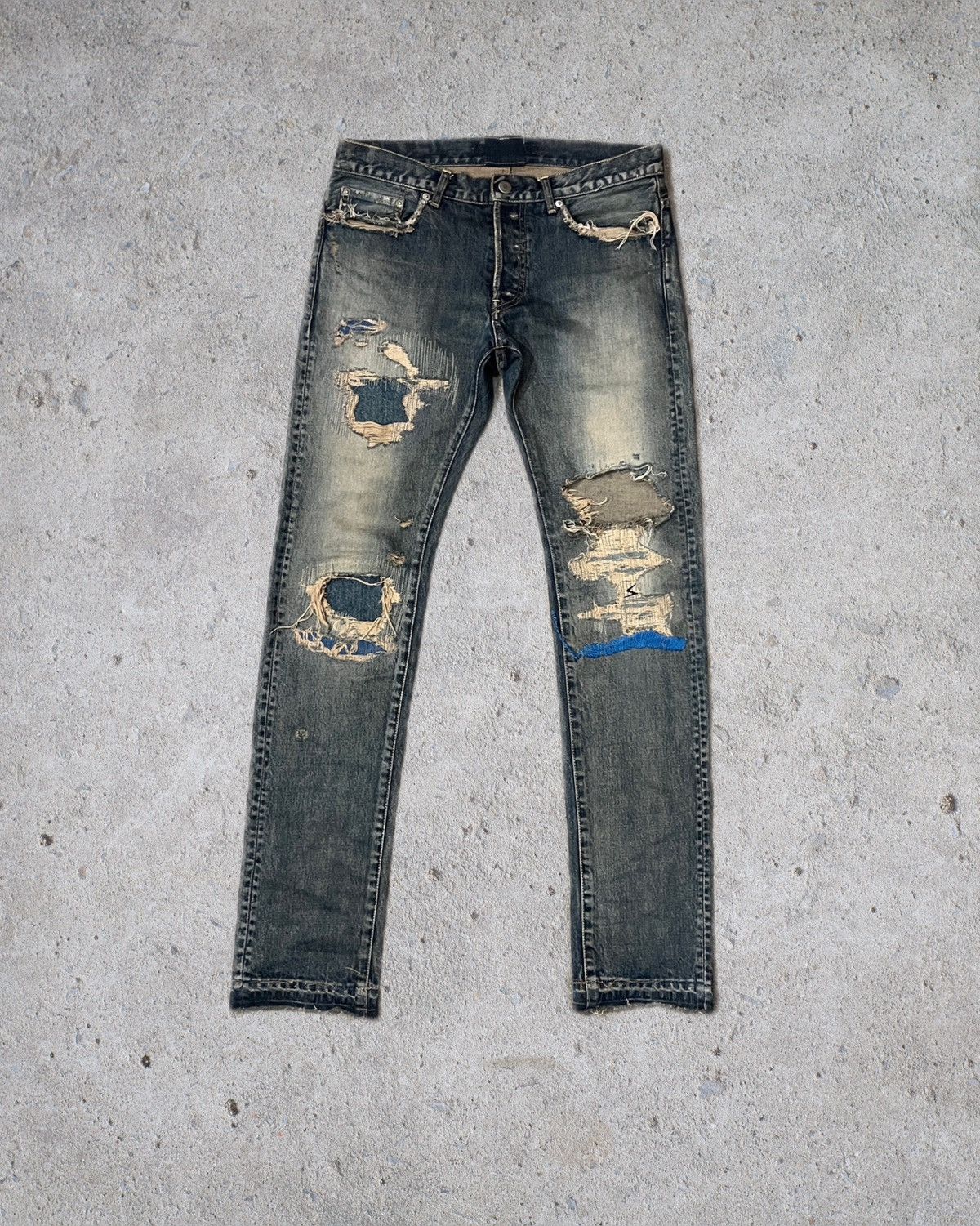 Jun Takahashi × Undercover SS10 Undercover Blue Yarn 68 Denim Size US 30 / EU 46 - 1 Thumbnail