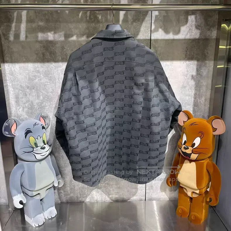 Balenciaga Balenciaga All-over black and grey double arm logo lock扣 c Size US S / EU 44-46 / 1 - 2 Thumbnail