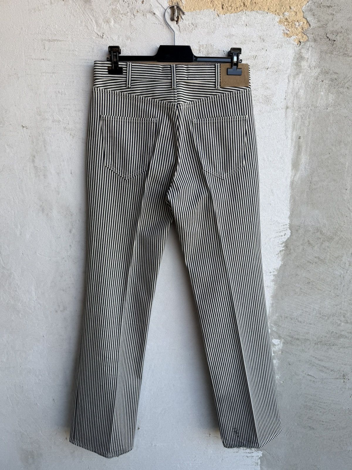 Celine [30fits31] Celine hickory striped flared jeans Size US 31 - 6 Thumbnail