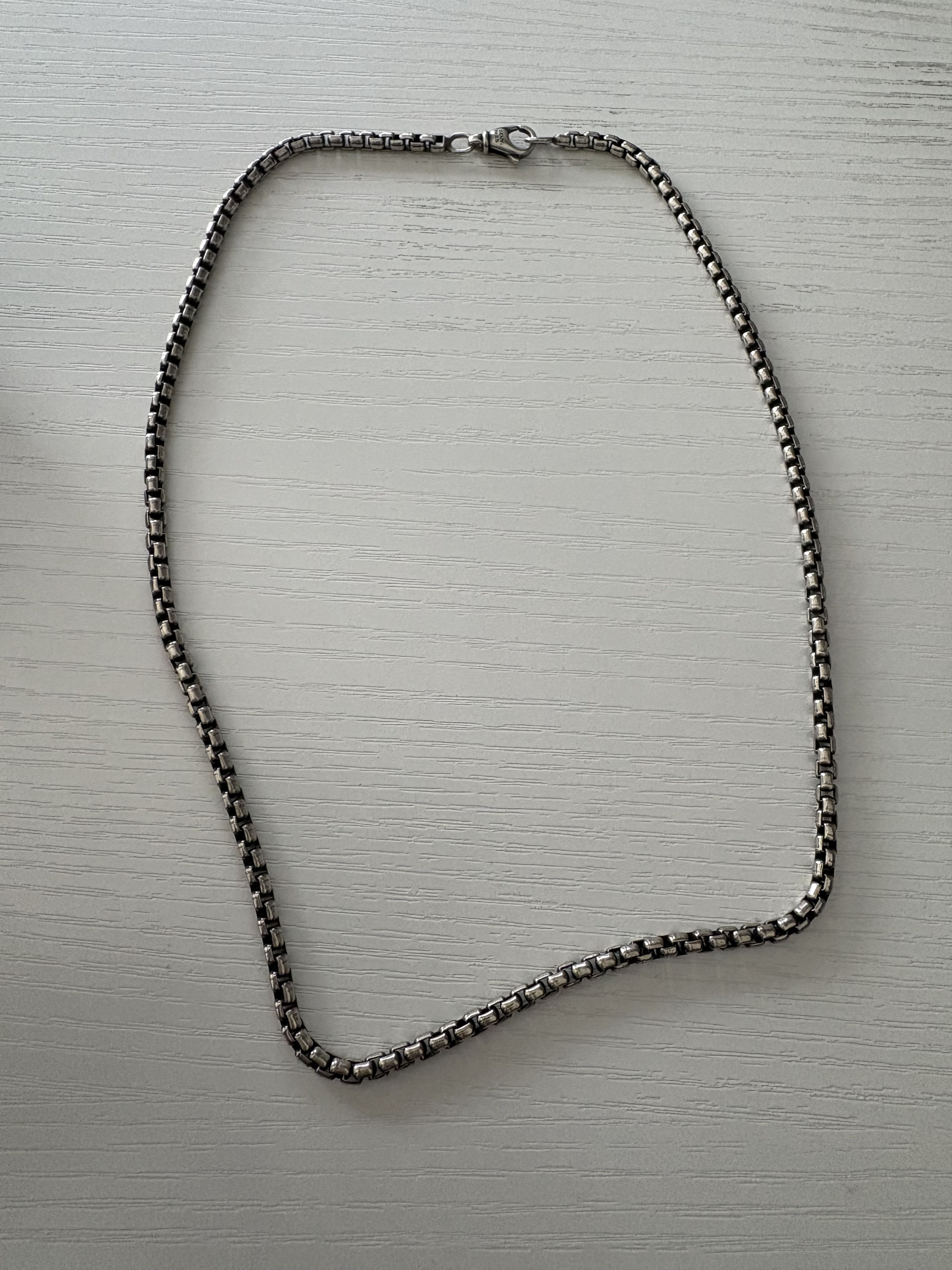 David Yurman Box Chain Necklace Sterling Silver, 3.6mm Size: 18 IN Size ONE SIZE - 1 Thumbnail