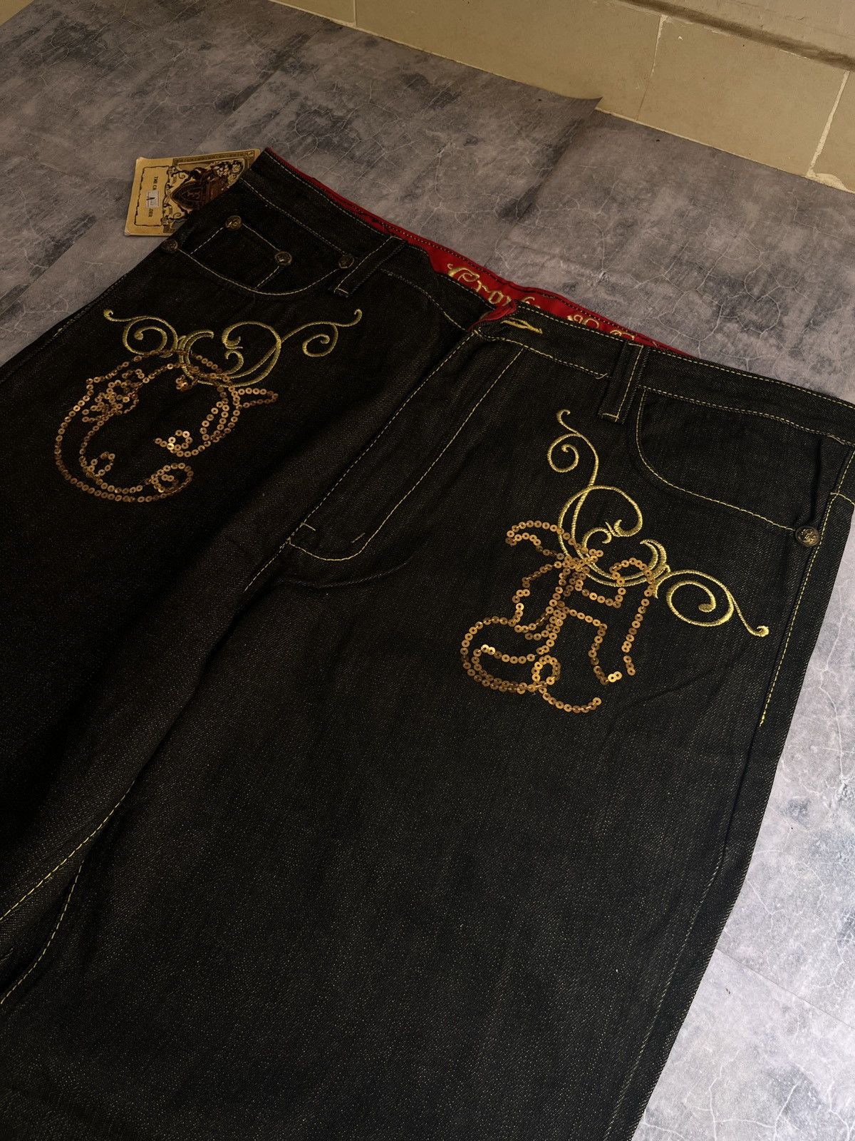 Vintage Crown Holder denim jeans Size US 38 / EU 54 - 13 Thumbnail