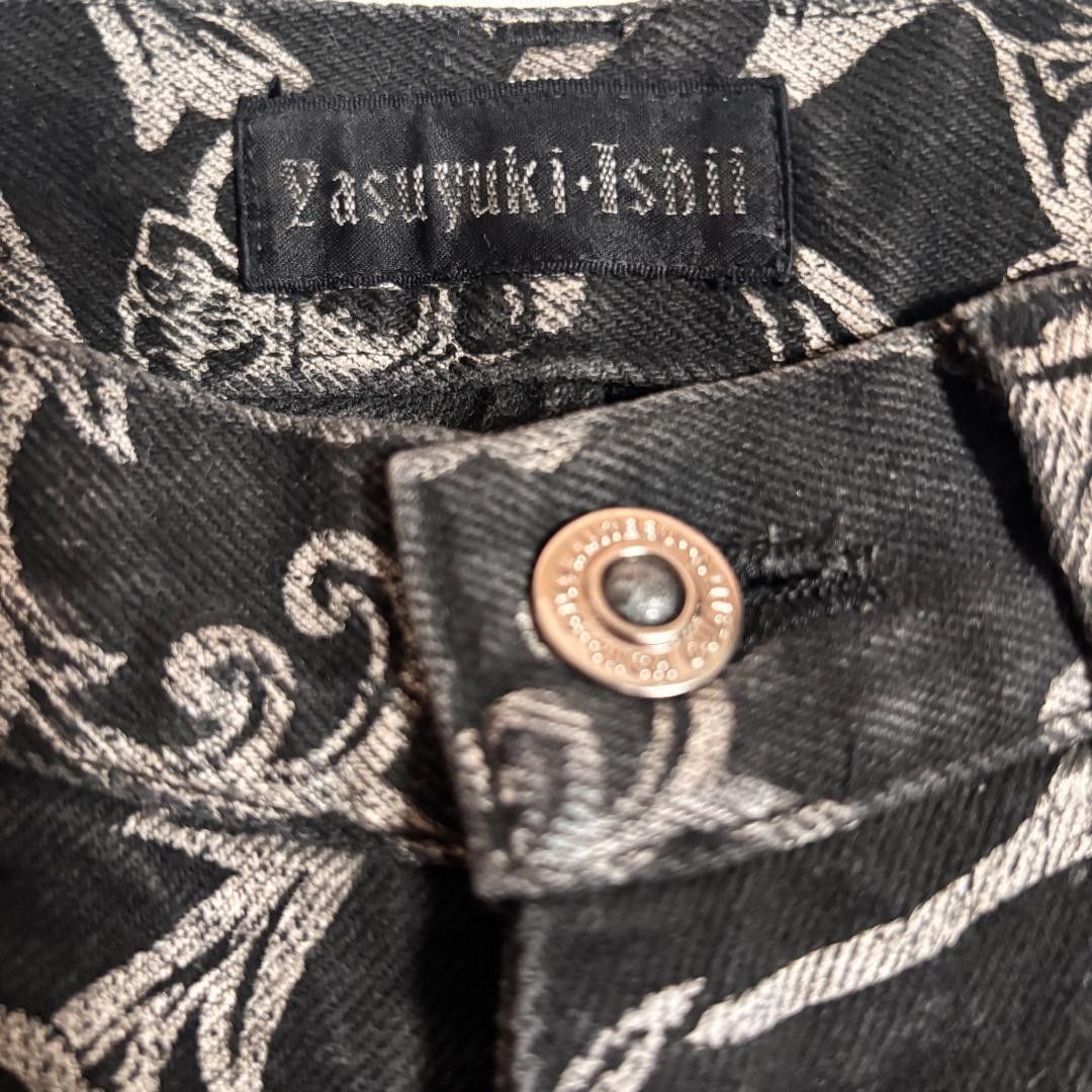 Yasuyuki Ishii YASUYUKI ISHII Printed Denim Pants Black S Size US 26 / EU 42 - 3 Thumbnail
