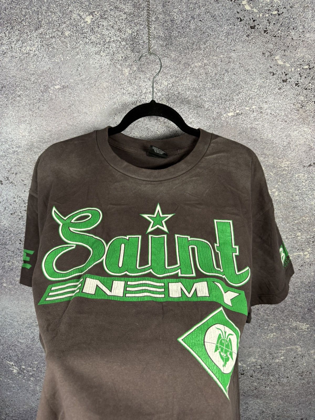 Giant × Vintage Saint Mxxxxxx Saint Enemy Tee Black Green Men's Large Size US L / EU 52-54 / 3 - 11 Thumbnail