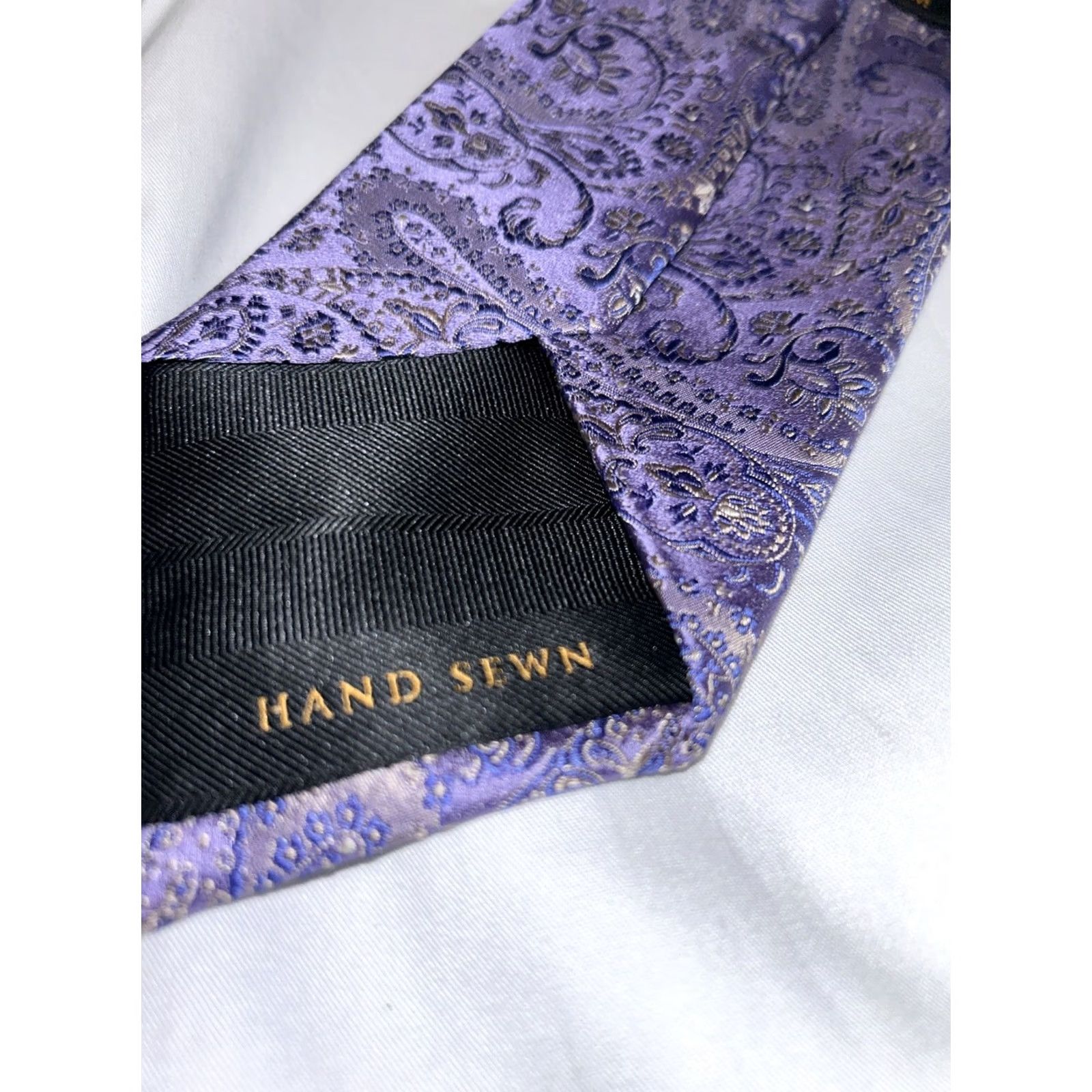 Robert Talbott Robert Talbott Tie Mens Blue Paisley Silk 60" Long EUC Size ONE SIZE - 6 Thumbnail