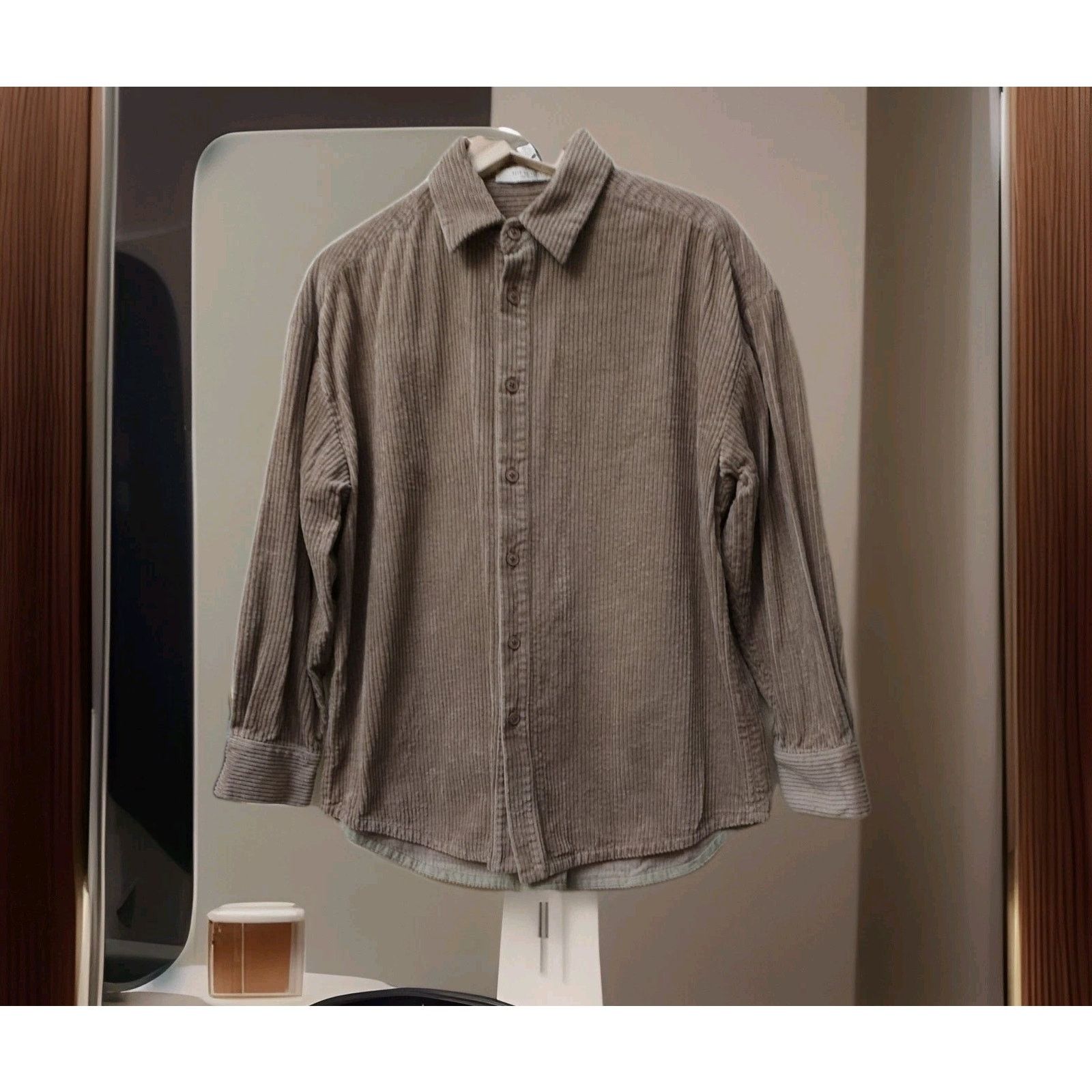 7115 by Szeki 7115 by Szeki Corduroy Long Sleev Button Shirt Jacket Brown Size S / US 4 / IT 40 - 1 Thumbnail