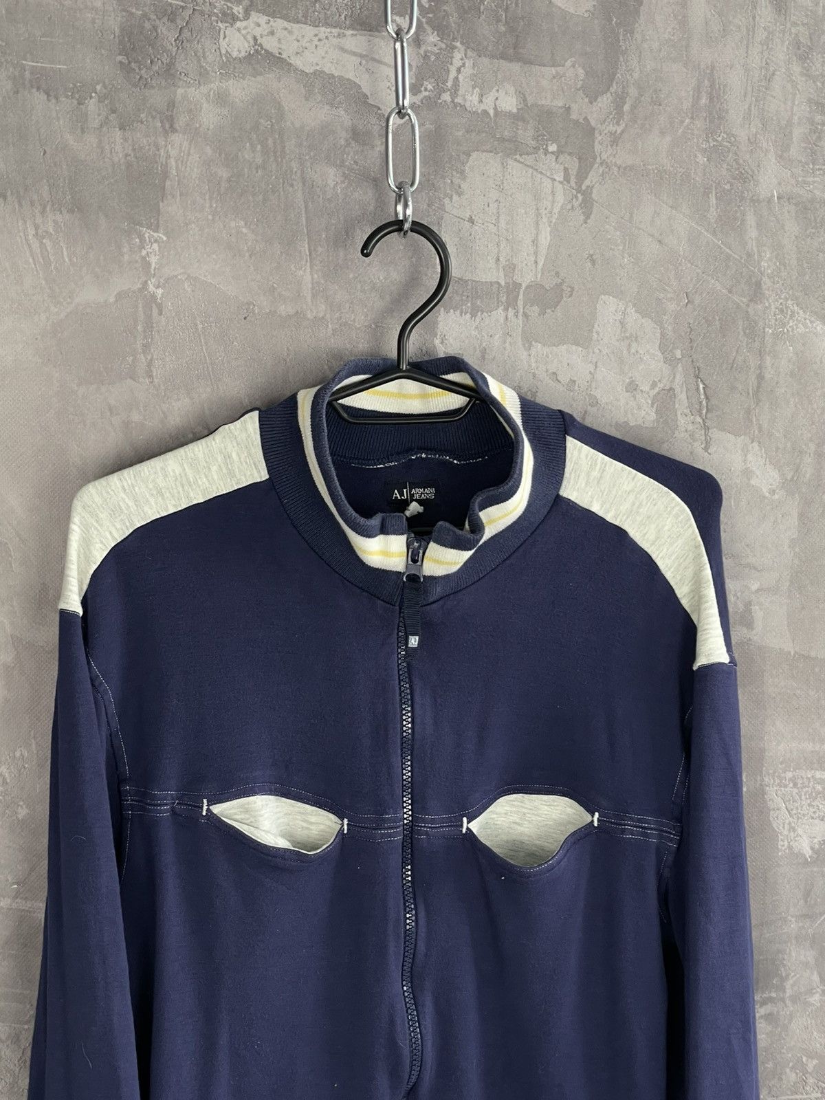 Armani Armani Vintage Y2K Zip Up Glam Sweatshirt Size US XL / EU 56 / 4 - 7 Thumbnail