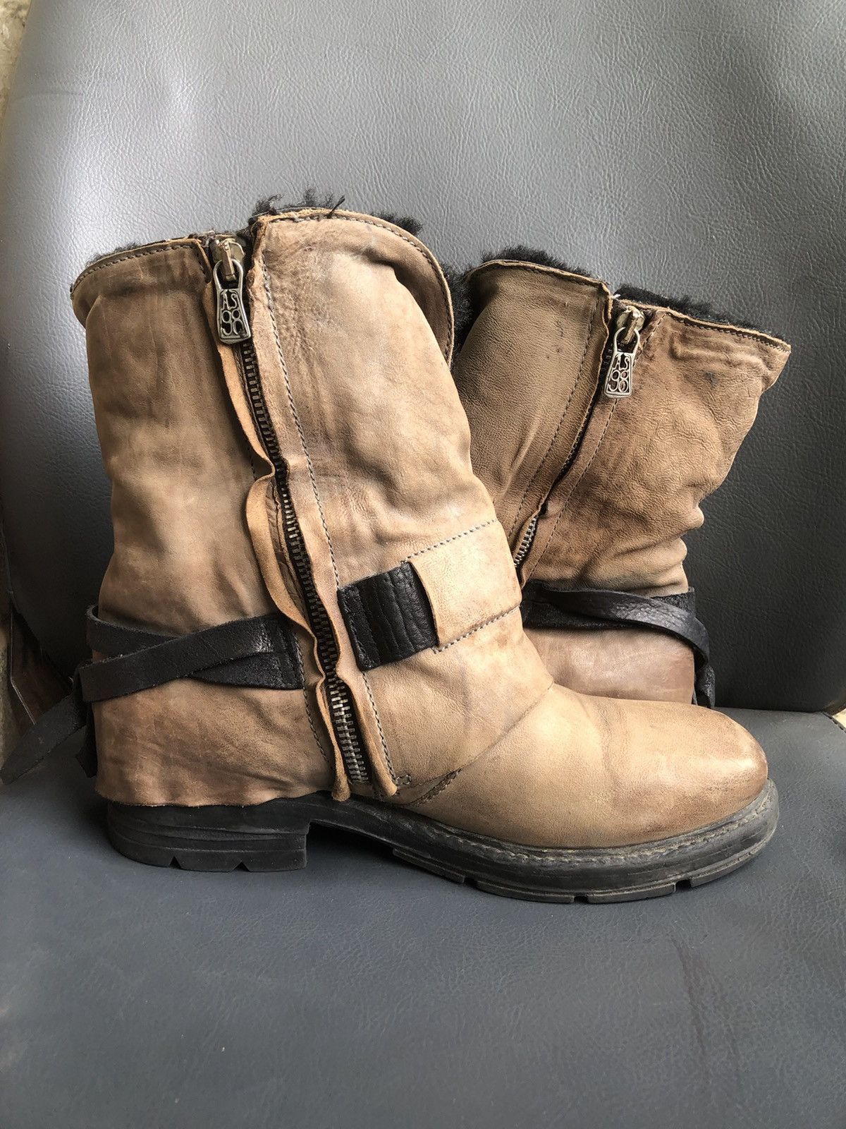 A.S.98 A.S 98 Beige Leather Women’s Boots Size 38 Size US 8 / IT 38 - 4 Thumbnail