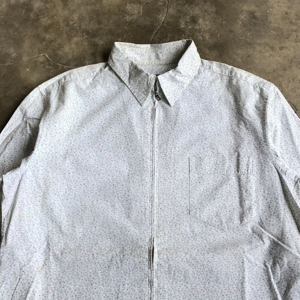 Issey Miyake 2000s Comme Ca Ism Motif Zipper Jacket White Designer Size US L / EU 52-54 / 3 - 3 Thumbnail