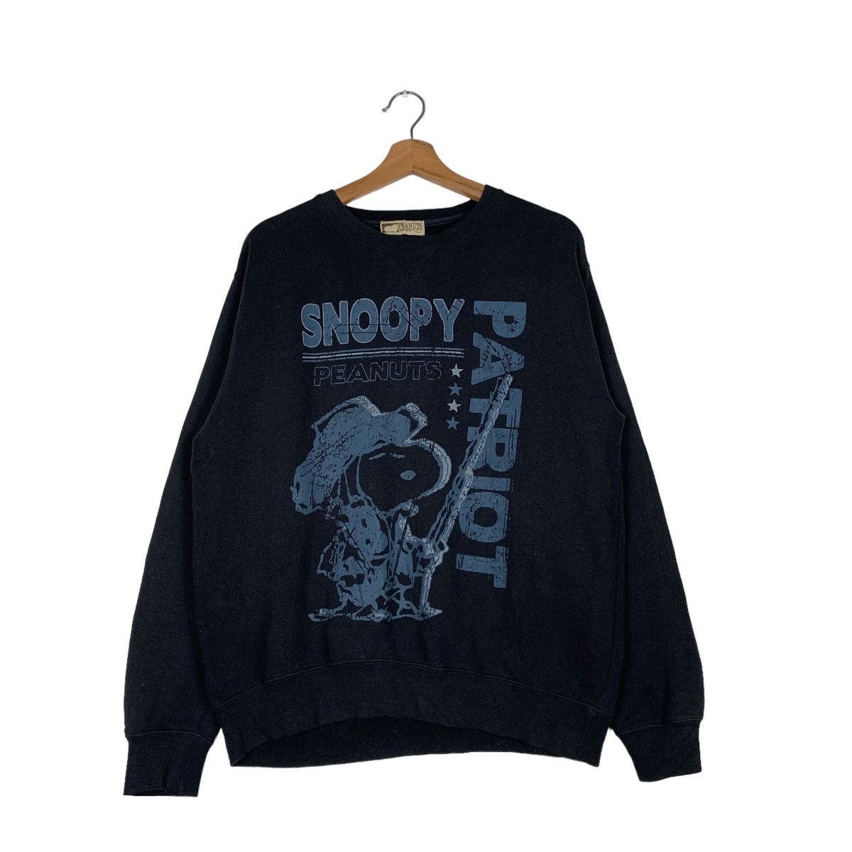 Peanuts PEANUTS Snoopy Patriot Big Logo Sweatshirts #0720-C33 Size US L / EU 52-54 / 3 - 1 Thumbnail