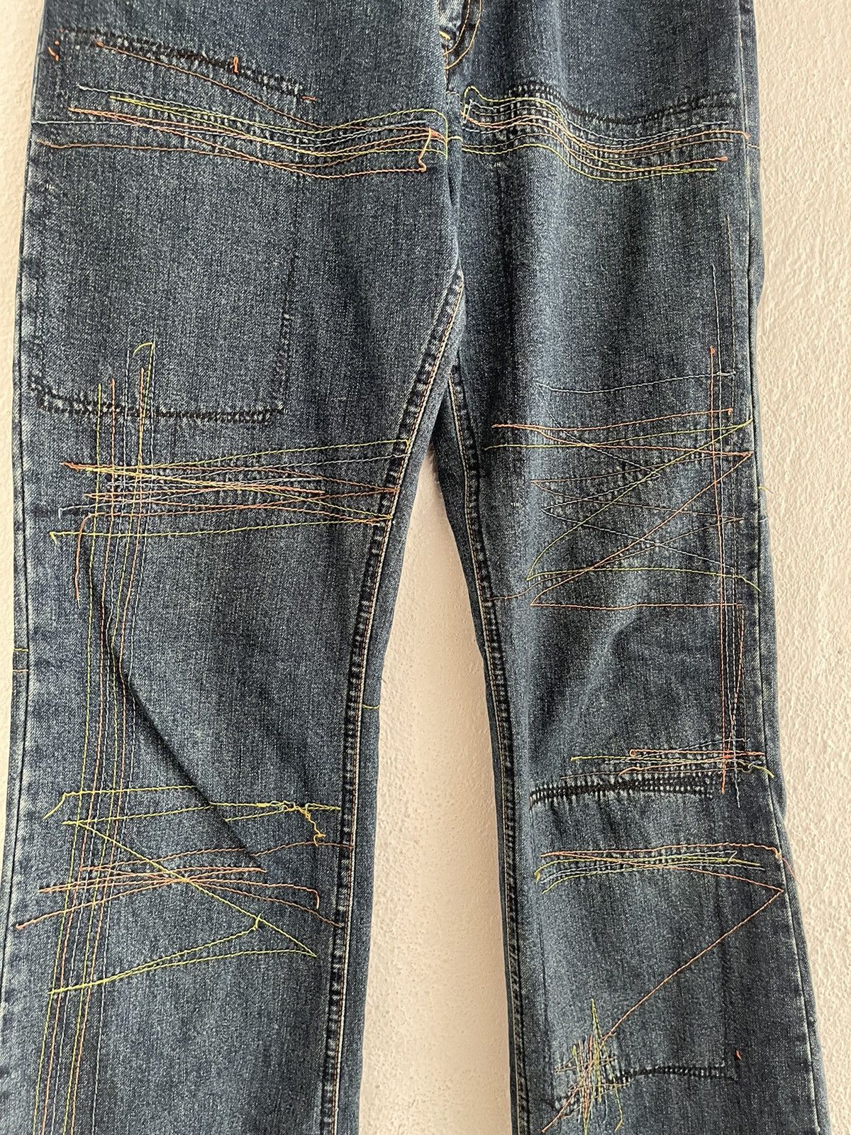 Hysteric Glamour × Japanese Brand Hysteric Glamour Distressed Stitching Jeans Size US 28 / EU 44 - 2 Thumbnail