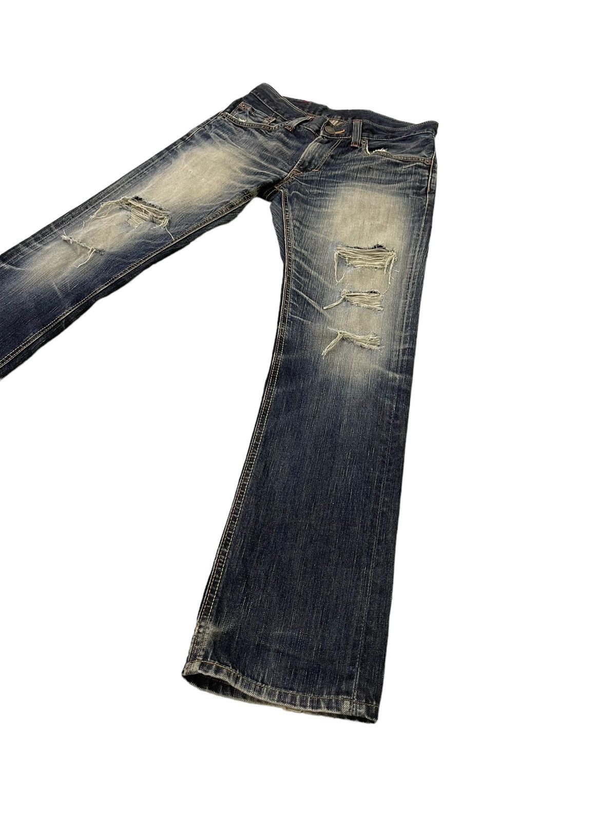 Edwin Distress Slim Jeans Edwin Japan Mud Wash Faded 8🟦2 Size US 30 / EU 46 - 3 Thumbnail