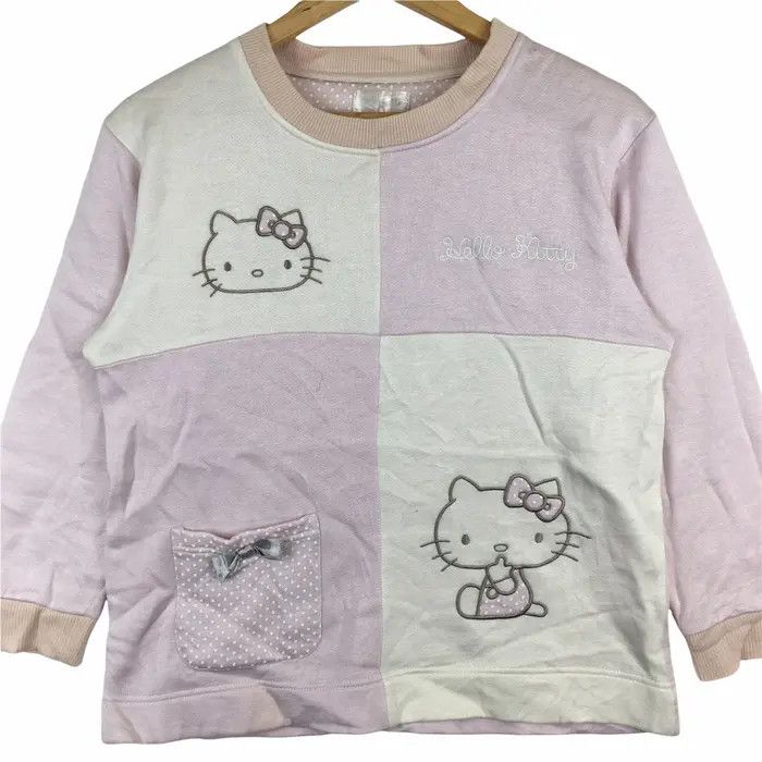 Japanese Brand Vtg HELLO KITTY JAPAN Anime Crewneck Sweater Sweatshirt Size M / US 6-8 / IT 42-44 - 3 Thumbnail
