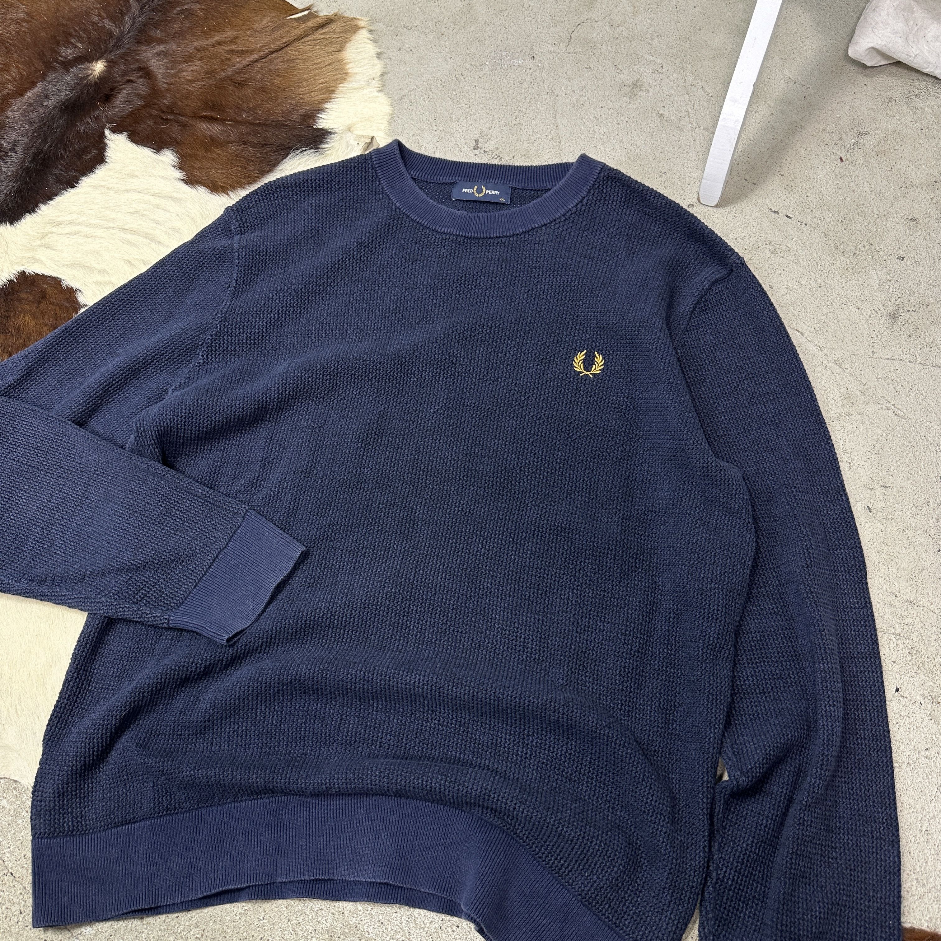 Fred Perry Vintage Streetwear Oversize Fred Perry Sweater Y2K Size US XXL / EU 58 / 5 - 3 Thumbnail