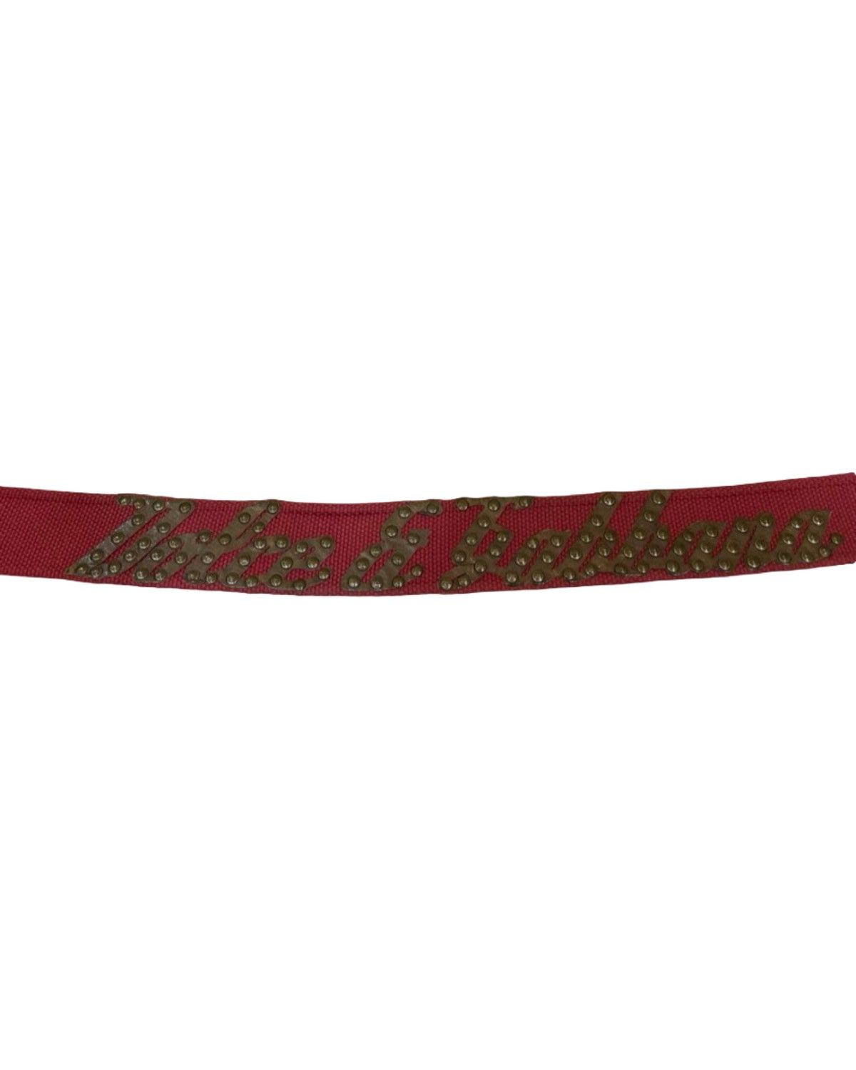 Dolce & Gabbana Studded Canvas Cotton Logo Belt Size ONE SIZE - 7 Thumbnail