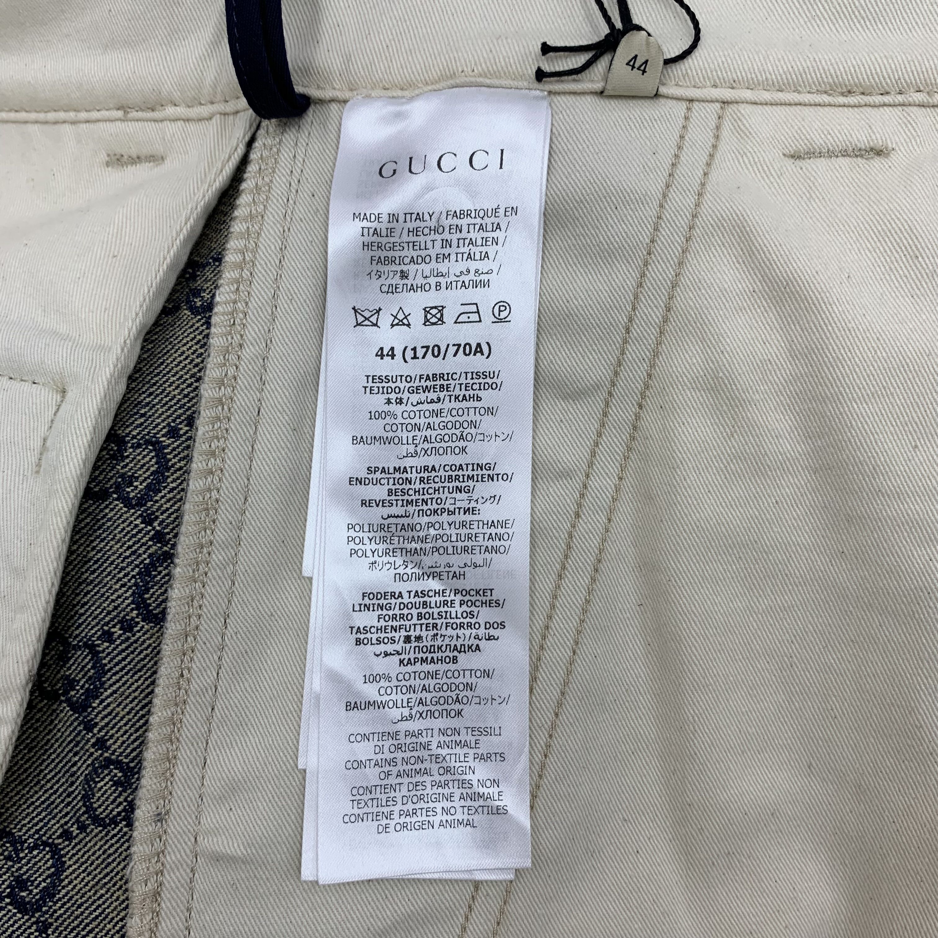 Gucci Gucci Cotton Cargo Jeans Logo Jacquard Navy (XS) Size US 28 / EU 44 - 3 Thumbnail