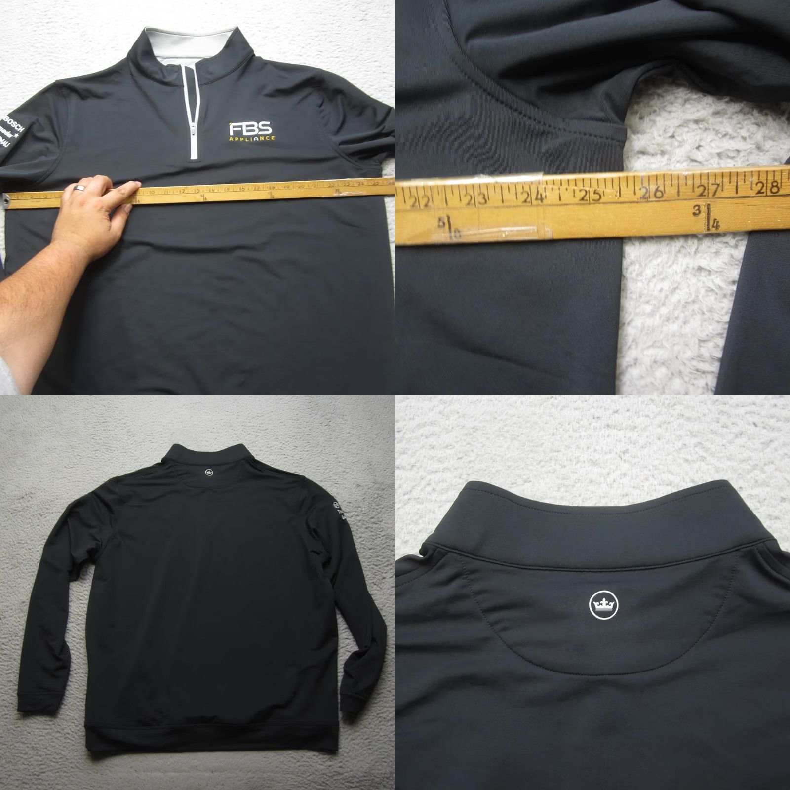 Peter Millar Peter Millar Pullover Mens XL Black FBS Appliance Half Zip Golf Sweater Logo Size US XL / EU 56 / 4 - 8 Thumbnail