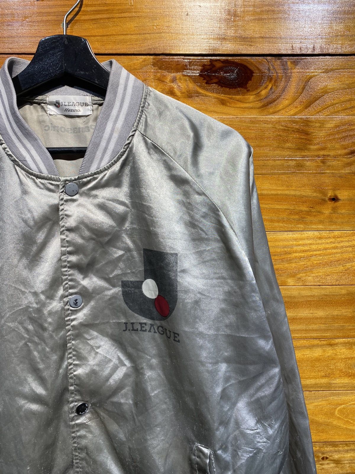 Mizuno Vintage J.League Mizuno x Panasonic Silver Bomber Jacket Size US L / EU 52-54 / 3 - 6 Thumbnail