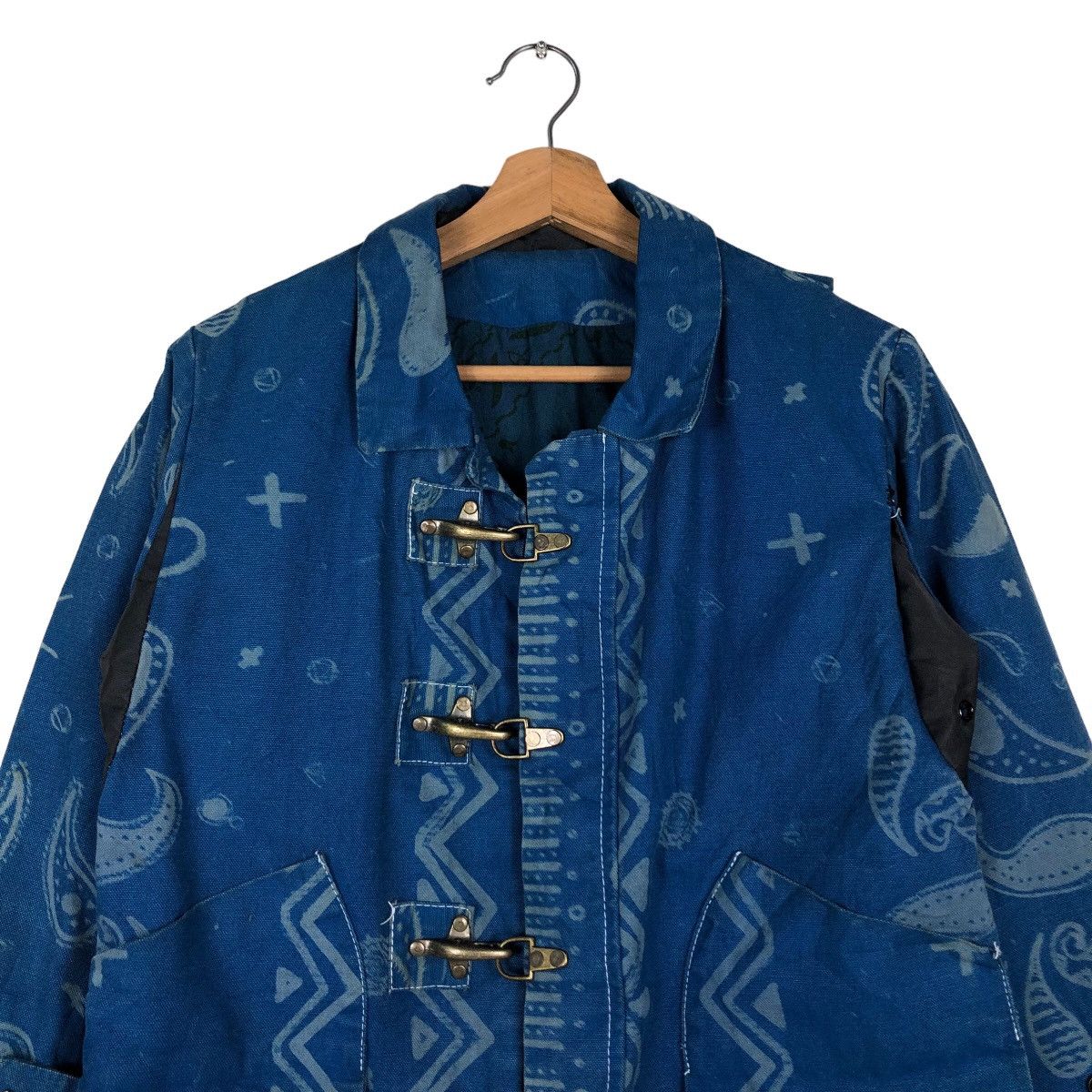 Blue Blue Japan 🔥Cropped Denim Jacket Biker Bondage Button Steel Japan Size US M / EU 48-50 / 2 - 3 Thumbnail