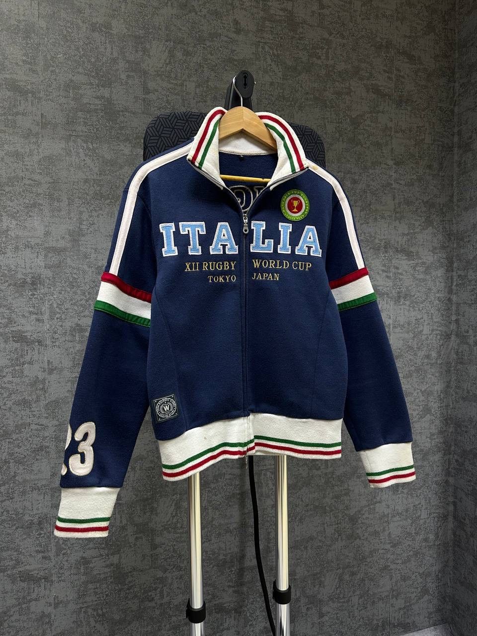 Japanese Brand × Vintage Vintage Italia Rugby Polo Ralph Lauren Style Zip Hoodie Size US S / EU 44-46 / 1 - 6 Thumbnail