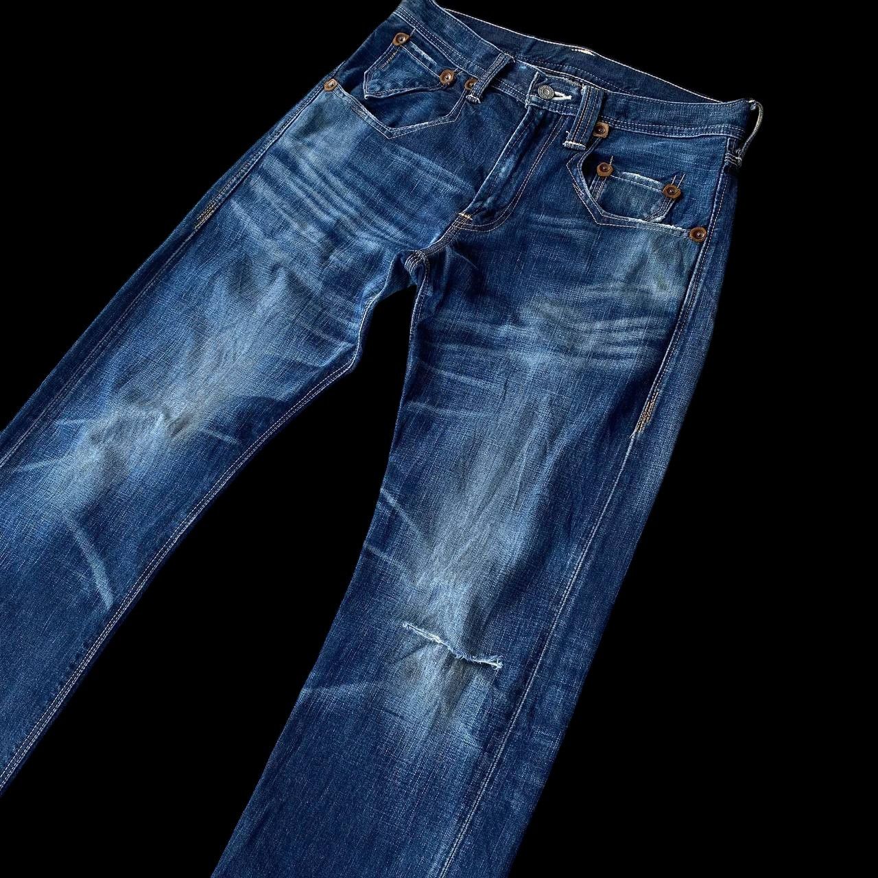 Levi's VINTAGE LEVIS DENIM LOT 502 RIVETTED DISTRESSED BLUEWASH Size US 29 - 12 Thumbnail