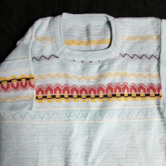 Other Vintage Knit Geometric Top T-Shirt Blouse Size XS / US 0-2 / IT 36-38 - 1 Thumbnail
