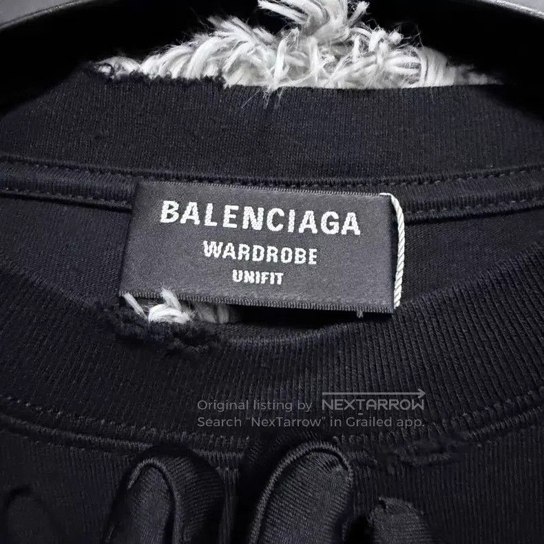 Balenciaga Balenciaga Double hook destruction short-sleeve XXS size Size US XXS / EU 40 - 3 Thumbnail