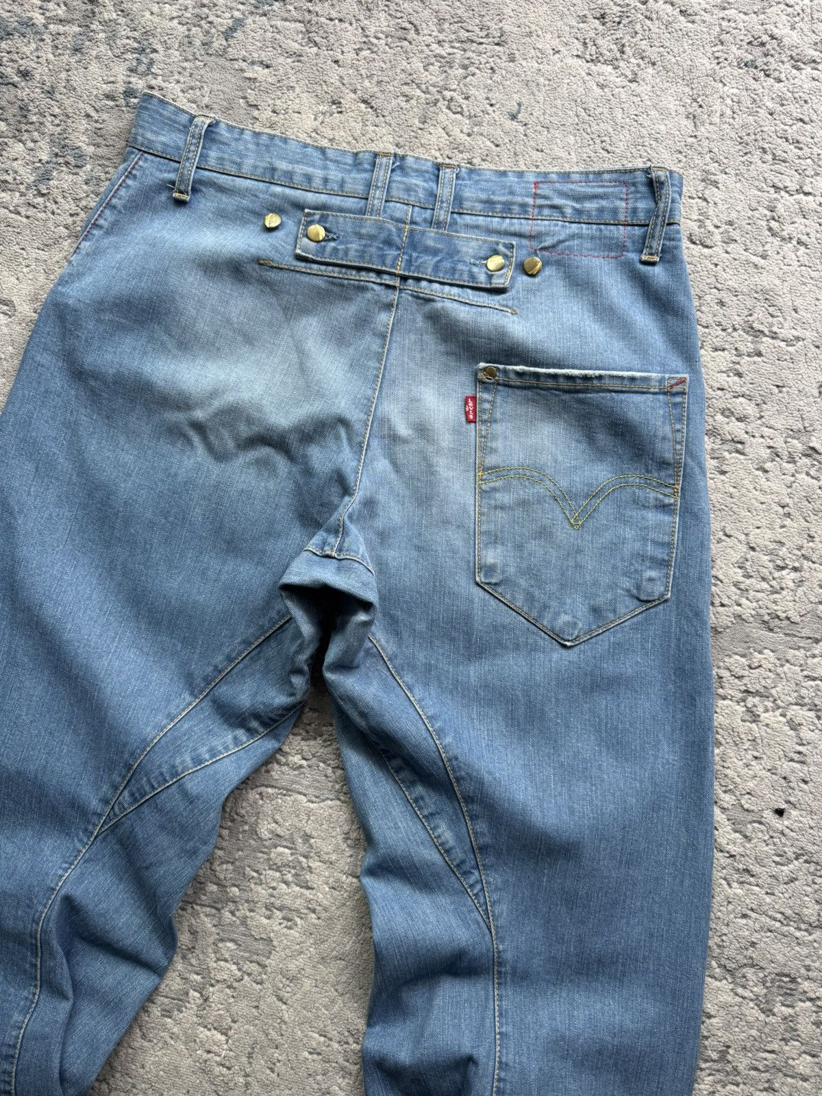 Levi's Vintage Clothing Levis Engineered Buckle Back Vintage Twisted Jeans 31x32 Size US 31 - 8 Thumbnail