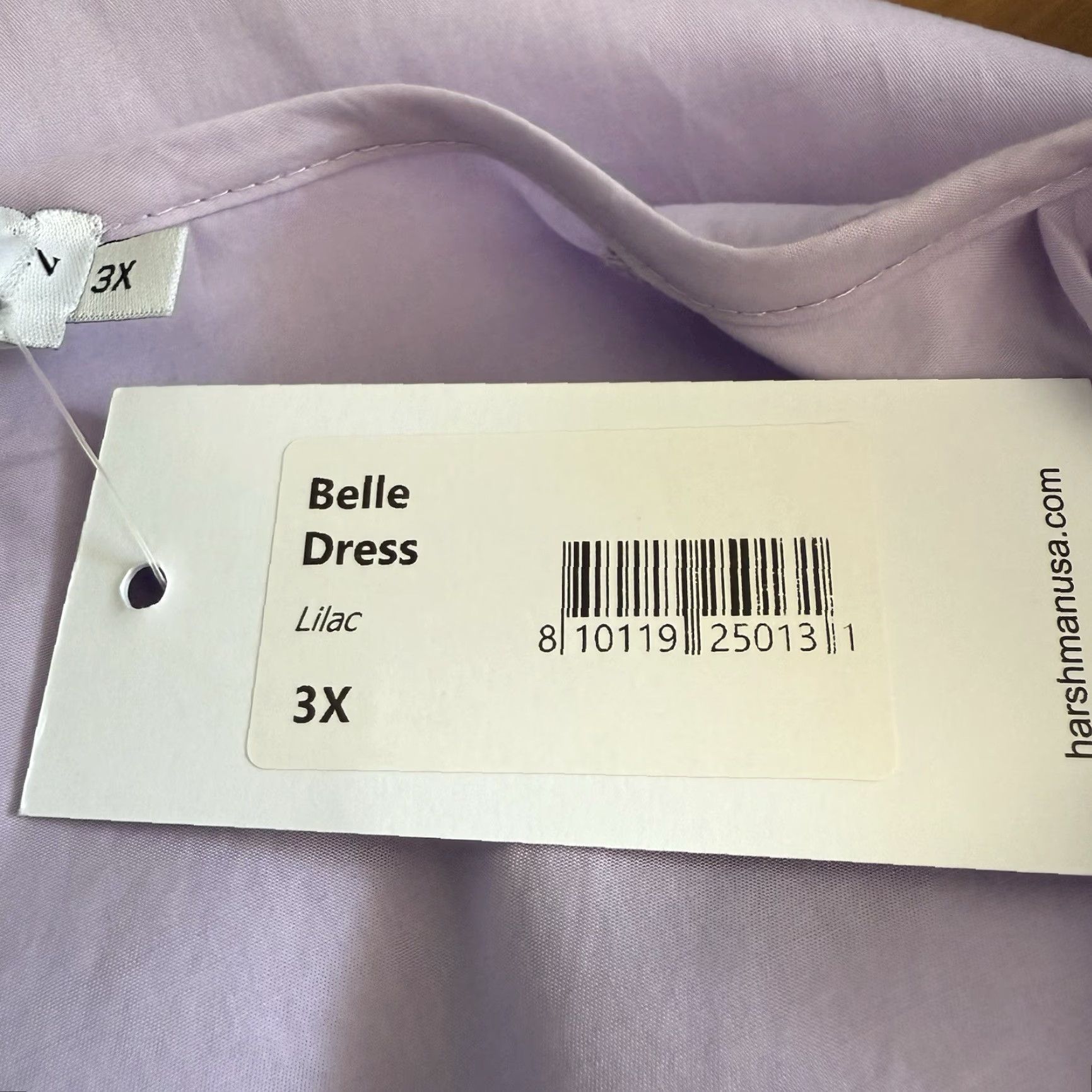 Vintage Harshman Belle Midi Dress Blouson Sleeve Lace Trim Lilac Plus Sz 3X Cottage Size XXL / US 16-18 / IT 52-54 - 8 Thumbnail