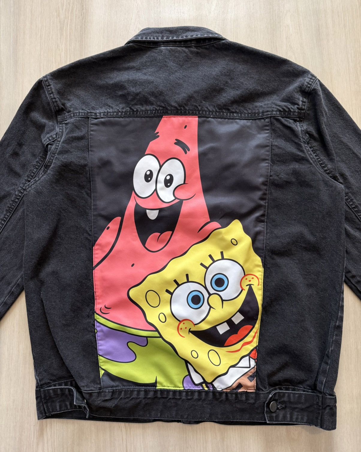 Nickelodeon Nickelodeon Spongebob Patrick Black Trucker Denim Jacket XL Size US XL / EU 56 / 4 - 4 Thumbnail