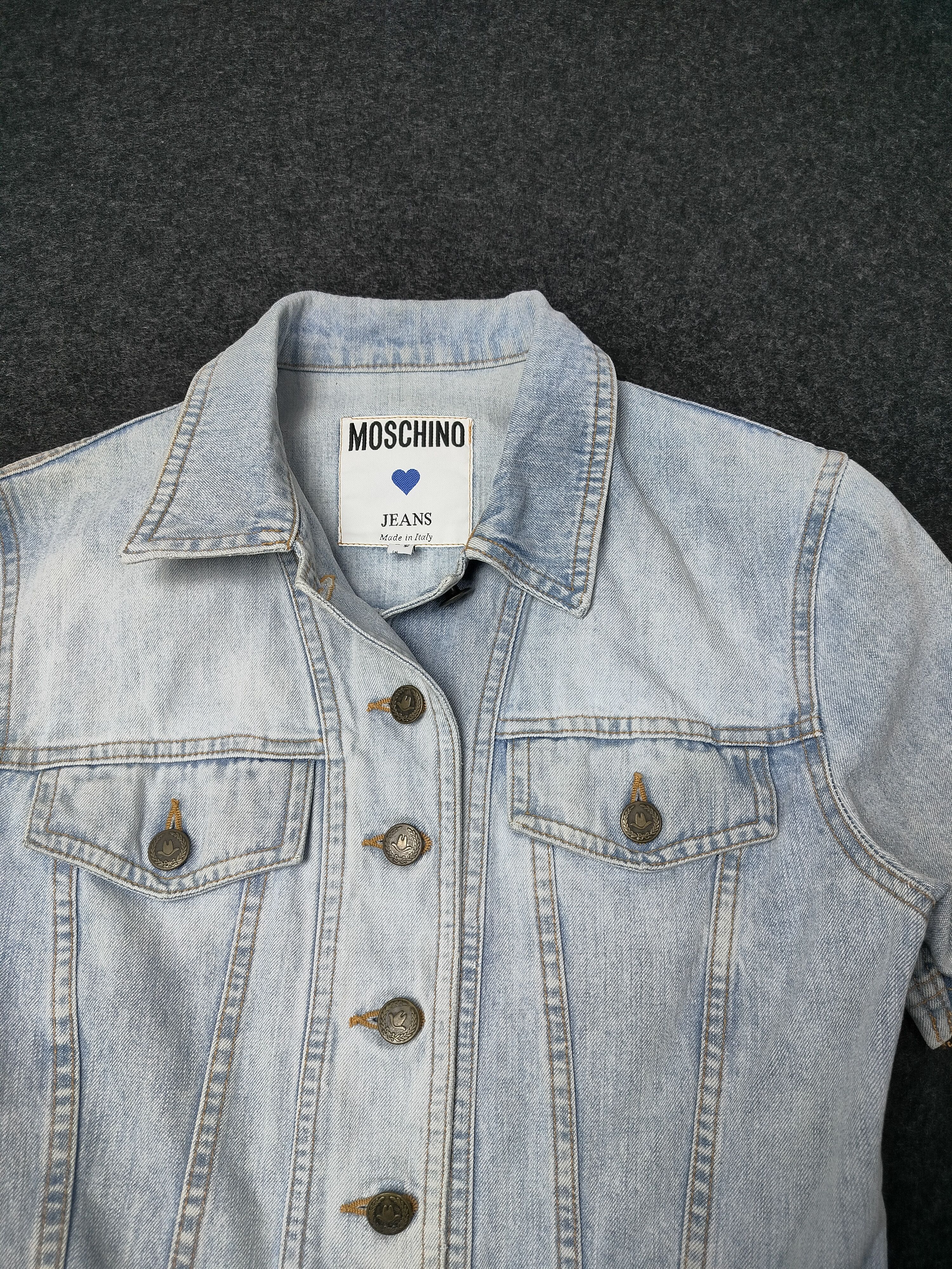 Moschino Vintage Moschino Jeans 1990's Denim Jacket Size S / US 4 / IT 40 - 6 Thumbnail