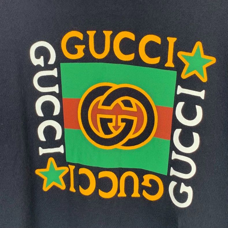 Gucci Gucci Black logo printed hooded long-sleeved cotton sweatsh Size US S / EU 44-46 / 1 - 5 Thumbnail