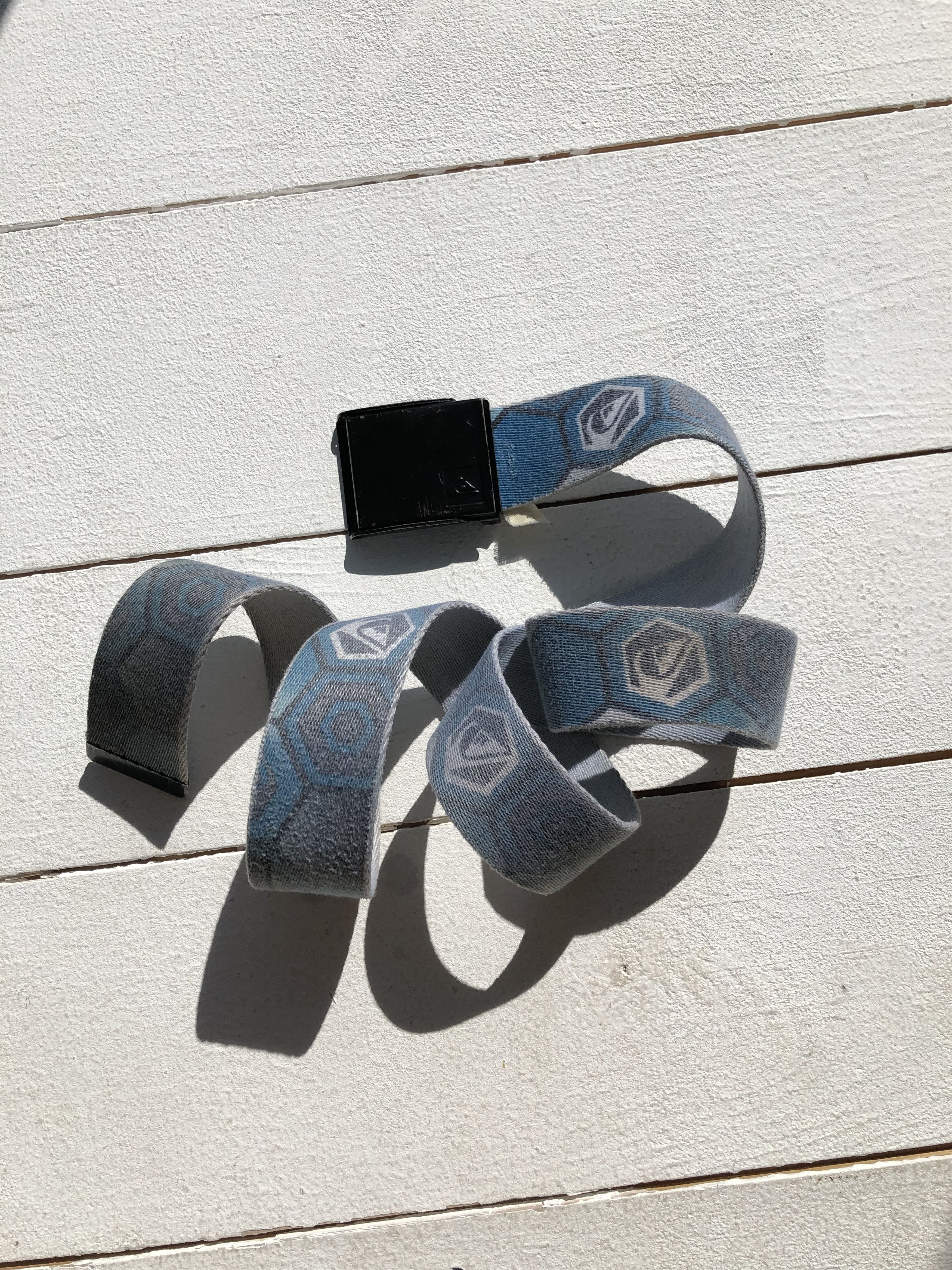 Billabong × Quiksilver × Rip Curl 90s Quicksilver Blue Monogram Y2k Belt Adult Rare Size ONE SIZE - 2 Thumbnail