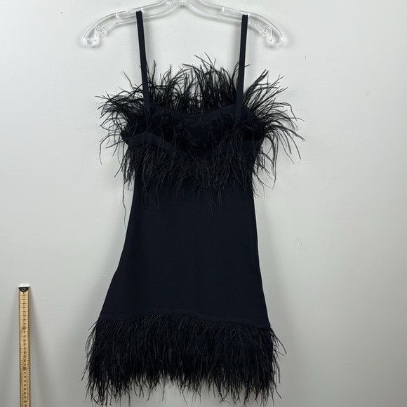 Staud STAUD feather trim black mini dress xs Size XS / US 0-2 / IT 36-38 - 8 Thumbnail