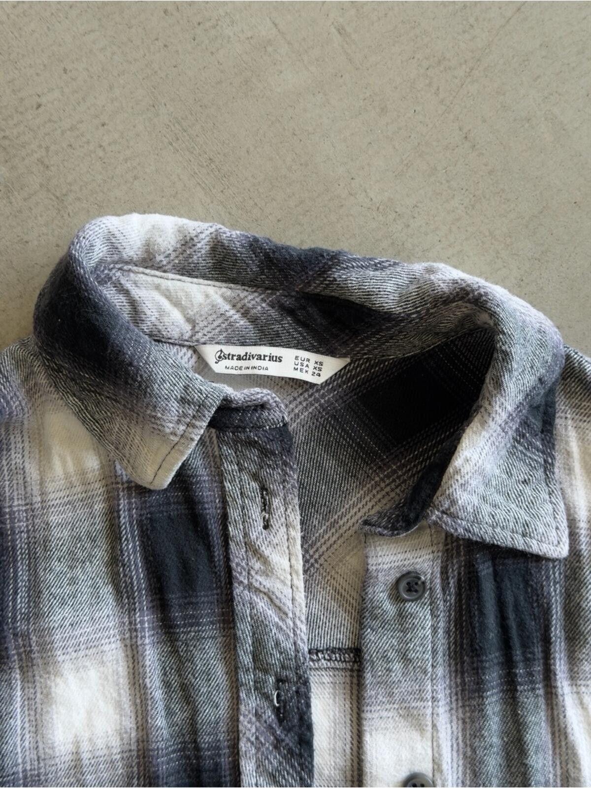 Other Stradivarius / Plaid Button Down / Black White Size XS / US 0-2 / IT 36-38 - 5 Thumbnail