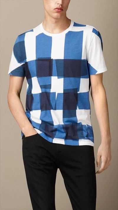 Burberry Burberry Slim Color Block Print Short Sleeve T XL Size US XL / EU 56 / 4 - 8 Thumbnail