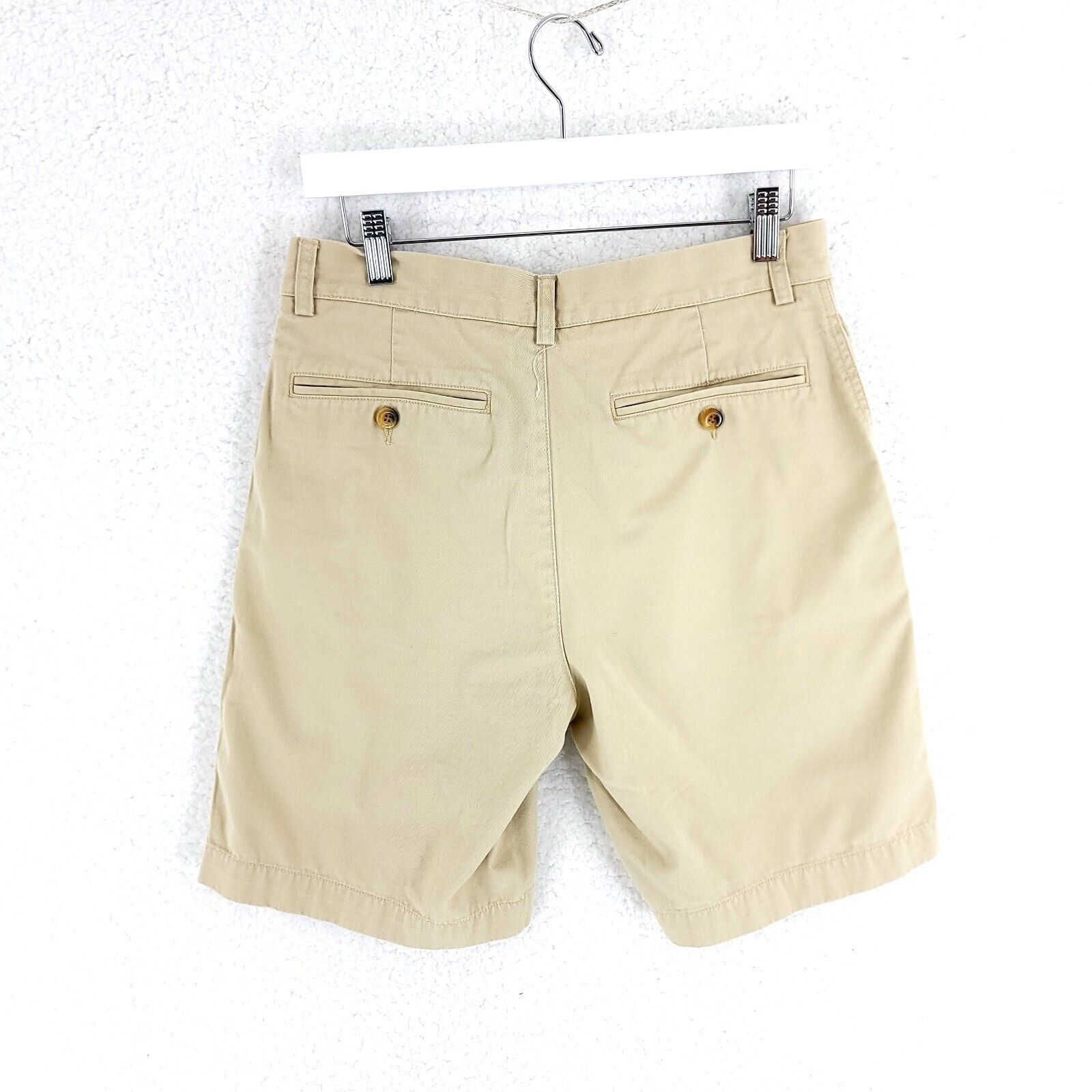 L.L. Bean L.L. Bean Tan Flat Front Cotton Chino Shorts Mid Rise 29/8.5 Size US 29 - 4 Thumbnail