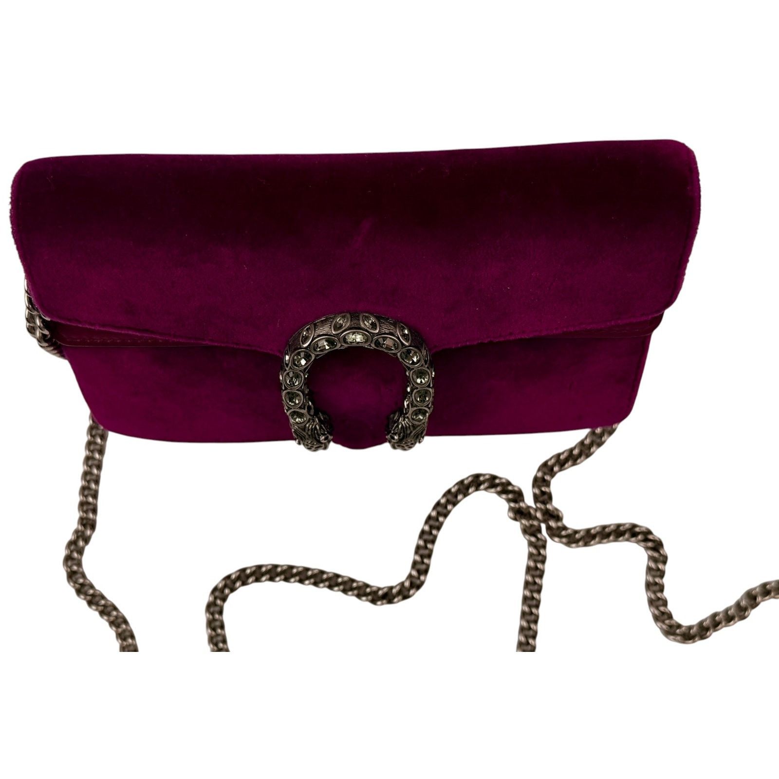 Gucci Gucci Purple Super Mini Velvet Dionysus Crossbody Bag Size ONE SIZE - 4 Thumbnail