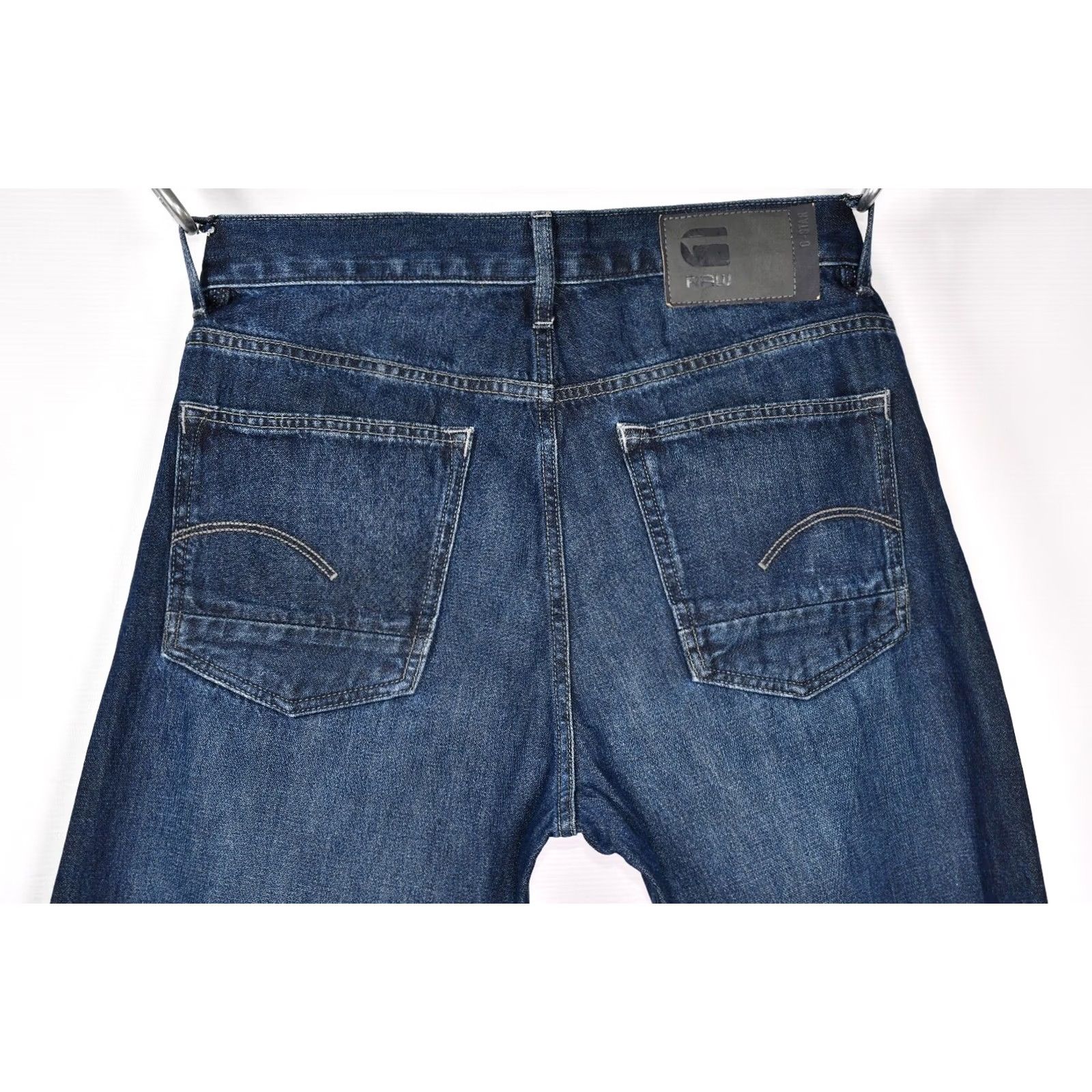 G-Star G-Star RAW Triple A Regular Straight Jeans W32/L32 Men Blue Cotton Denim 100% Cotton Classic Fit Size 32 (Vintage No) Mens Size US 32 / EU 48 - 4 Thumbnail