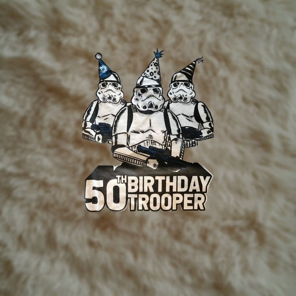 Star Wars STAR WARS 50th BIRTHDAY TROOPER Gray Blue T-Shirt Stormtrooper's Mens 2XL Size US XXL / EU 58 / 5 - 1 Thumbnail