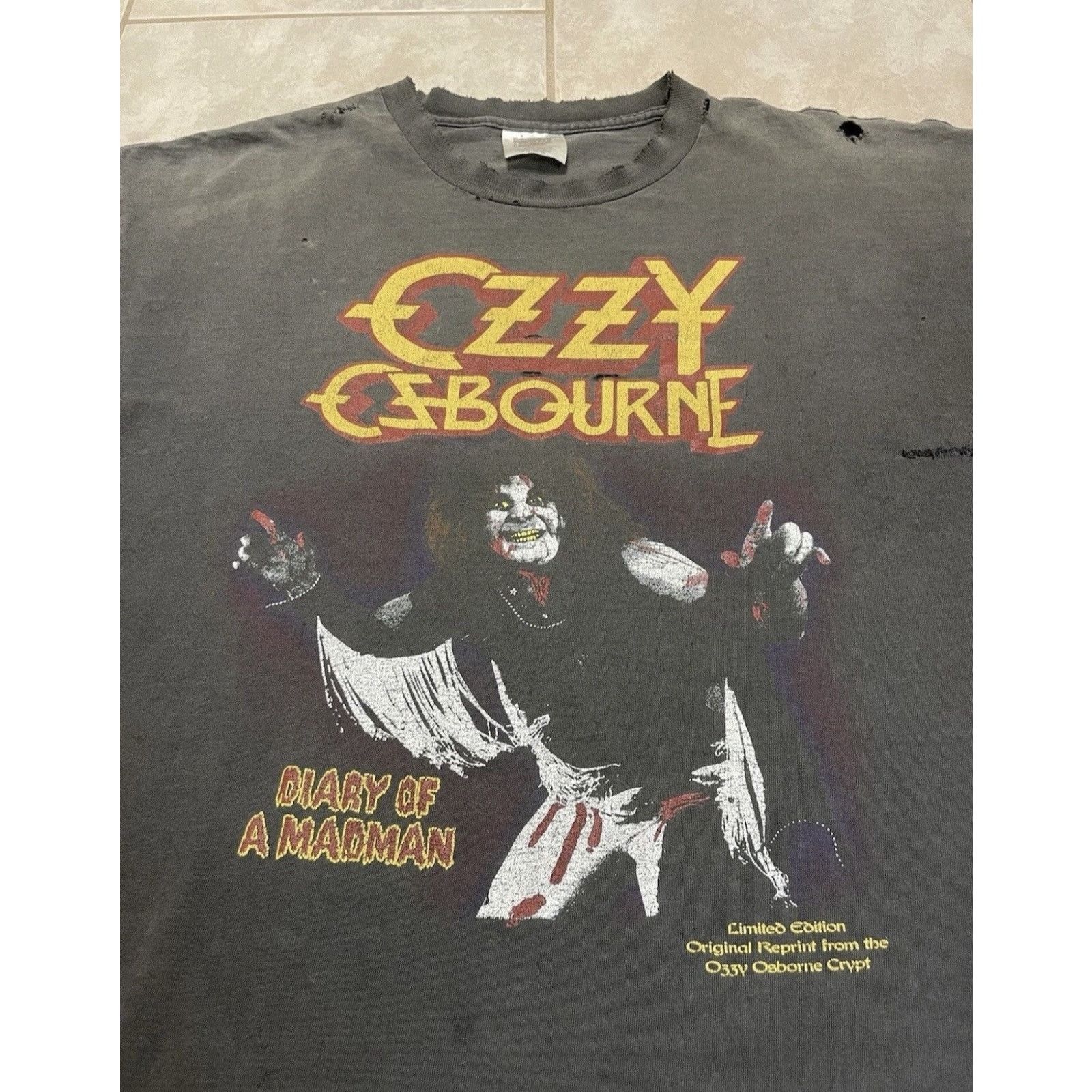 Other Vintage 90’s Ozzy Osbourne Diary Of A Madman Sz XL Thrashed Size US XL / EU 56 / 4 - 4 Thumbnail
