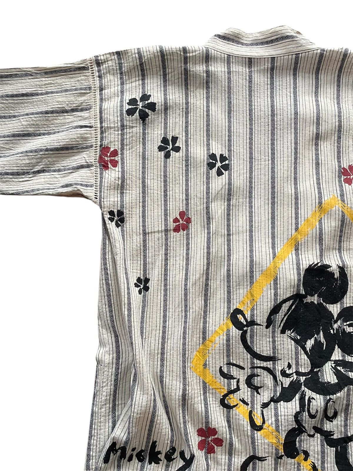 Disney Vintage 90s Disney Mickey Mouse Backhit Stripe Design Kimono Size US M / EU 48-50 / 2 - 8 Thumbnail