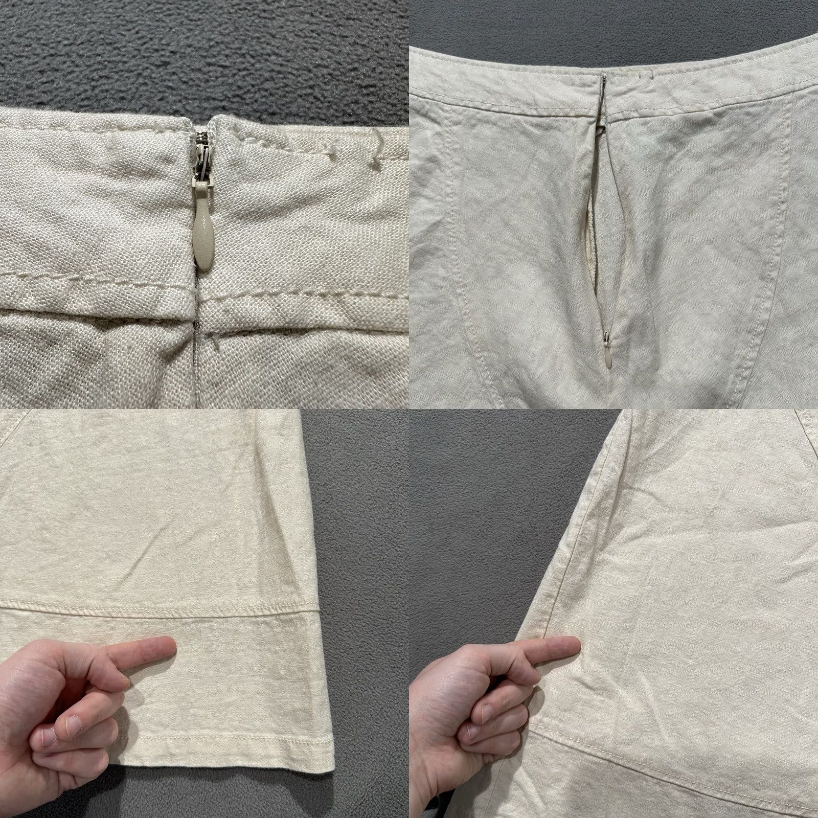 Merona Merona Skirt Womens 20W Plus White Skirt A-Line Linen Rayon Blend GUC Bohemian 90s Style Womens Size 42" / US 20 - 8 Thumbnail