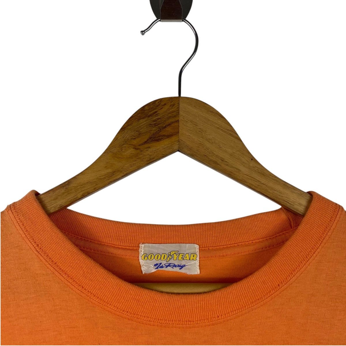 Japanese Brand Vintage GOODYEAR 1 in racing orange tee Size US M / EU 48-50 / 2 - 5 Thumbnail