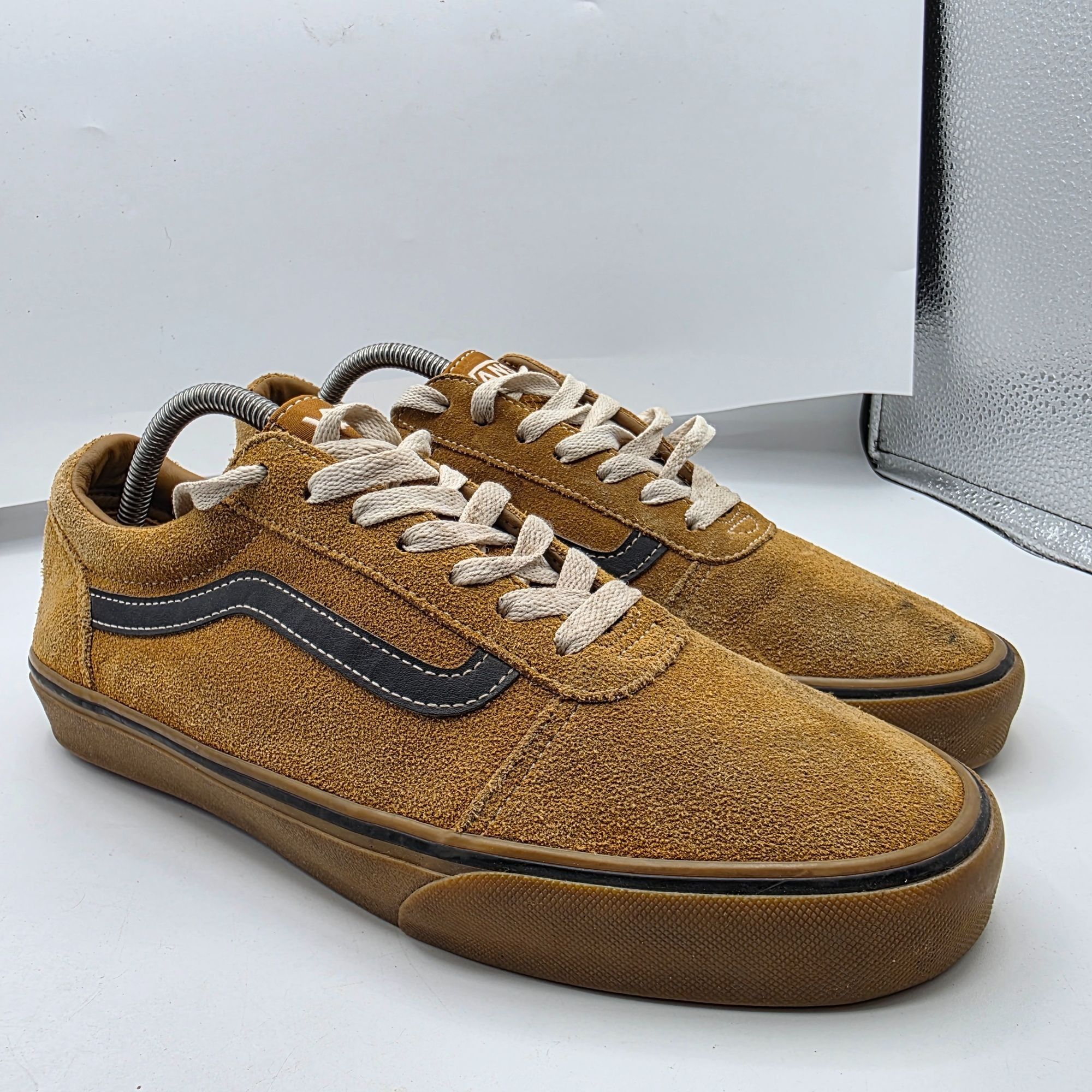 Vans Vans Ward Mens Shoes Size 9.5 Tan Black Stripe Lace-Up Low T Size US 9.5 / EU 42-43 - 1 Thumbnail
