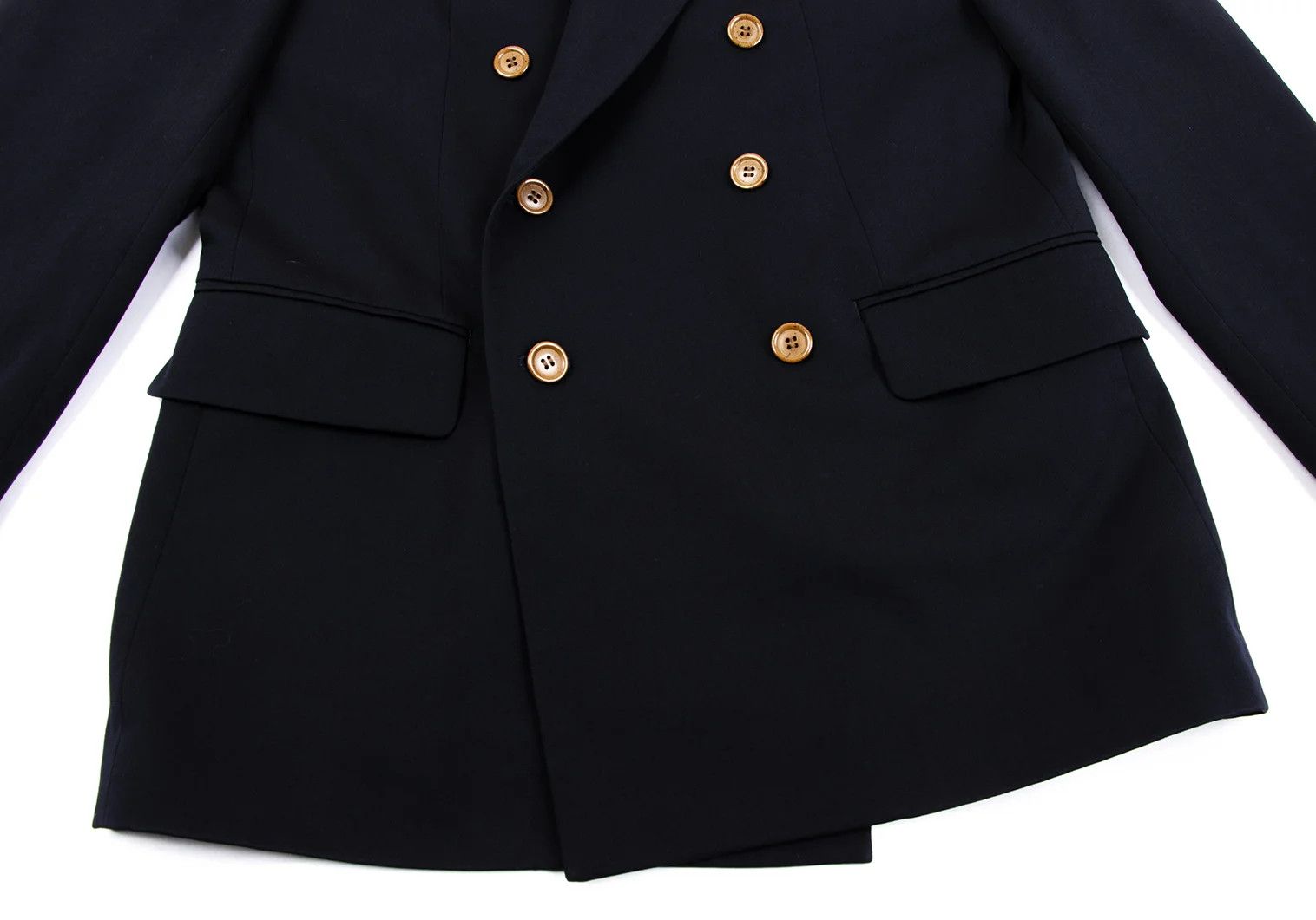 Jean Paul Gaultier Double-Breasted Jacket with Kanji Print in Navy 48 Size US M / EU 48-50 / 2 - 10 Thumbnail