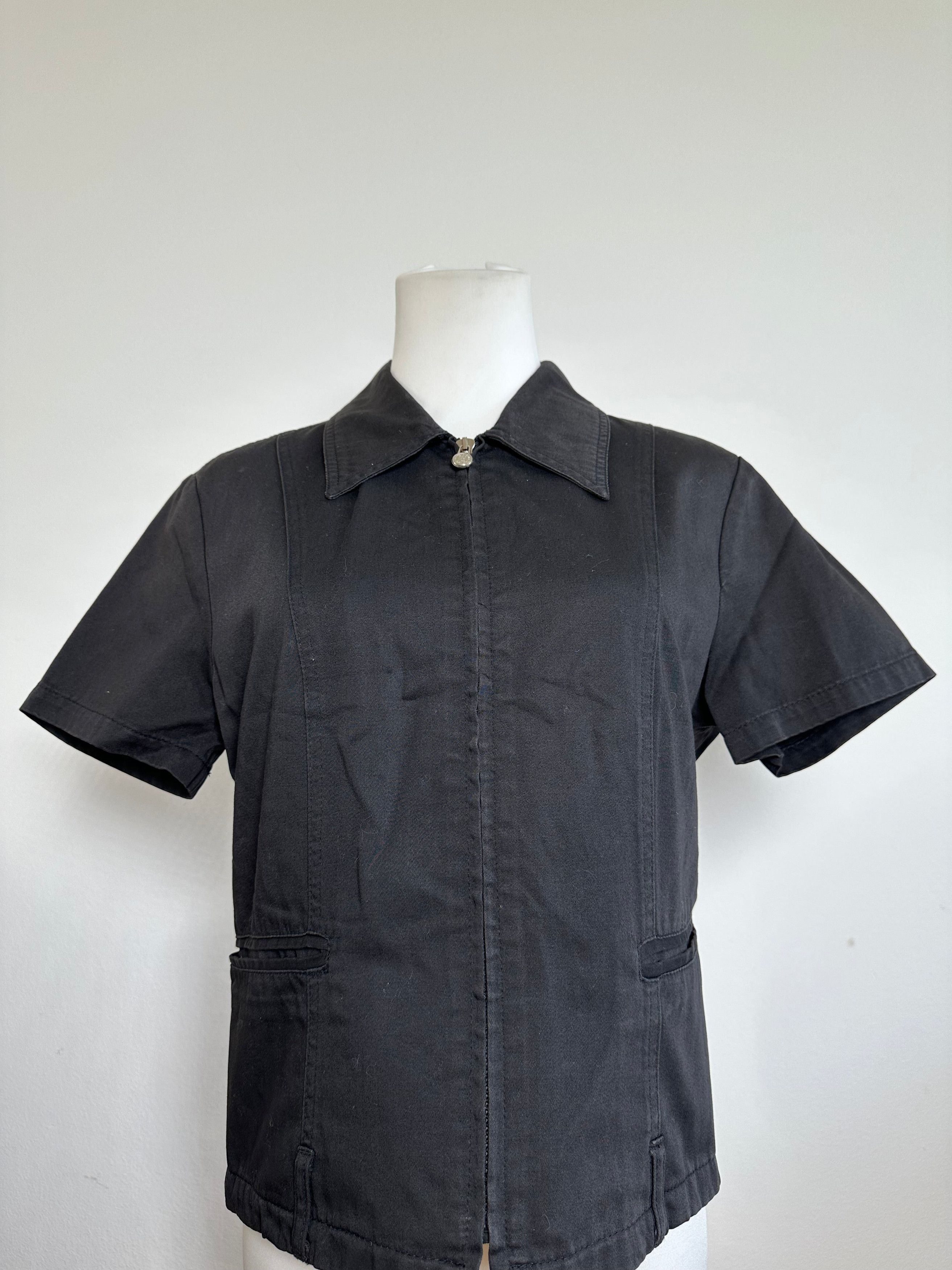 Fendi Vintage Roma Zipper Shirt / Mini Jacket Black Size M / US 6-8 / IT 42-44 - 1 Thumbnail